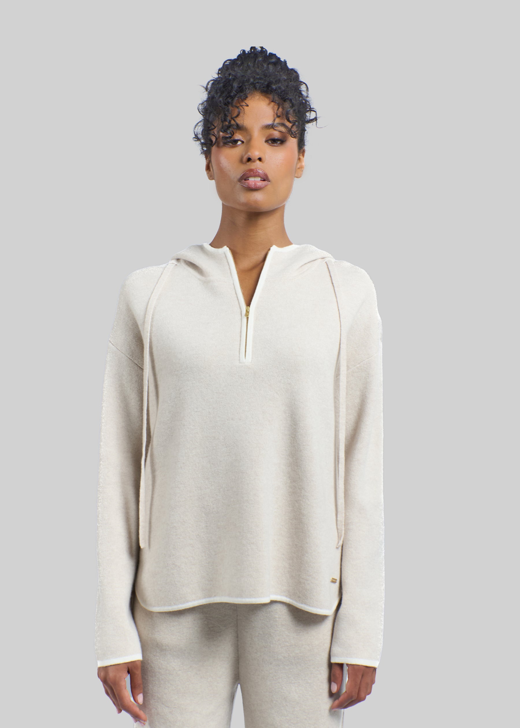 Soffio Half Zip Cashmere Hoodie