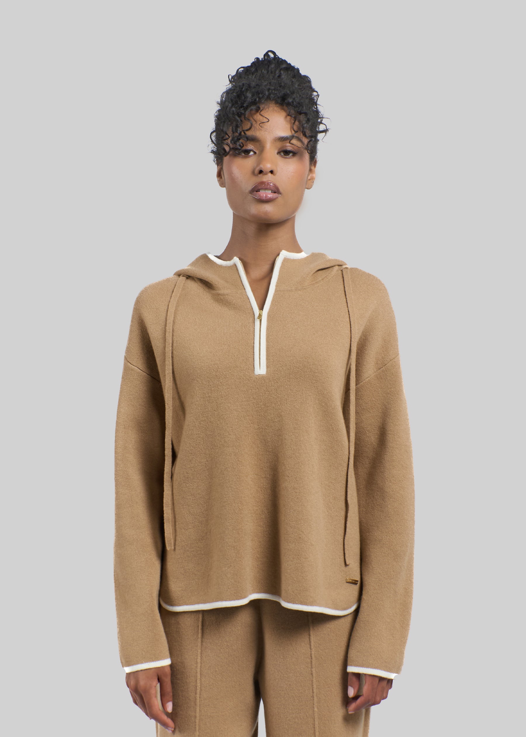 Soffio Half Zip Cashmere Hoodie