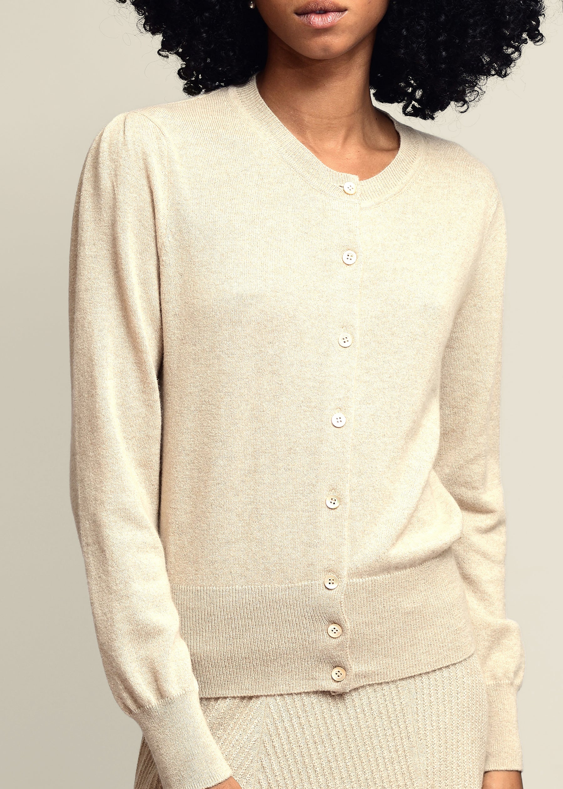 Sofia Classic Cropped Cashmere Cardigan