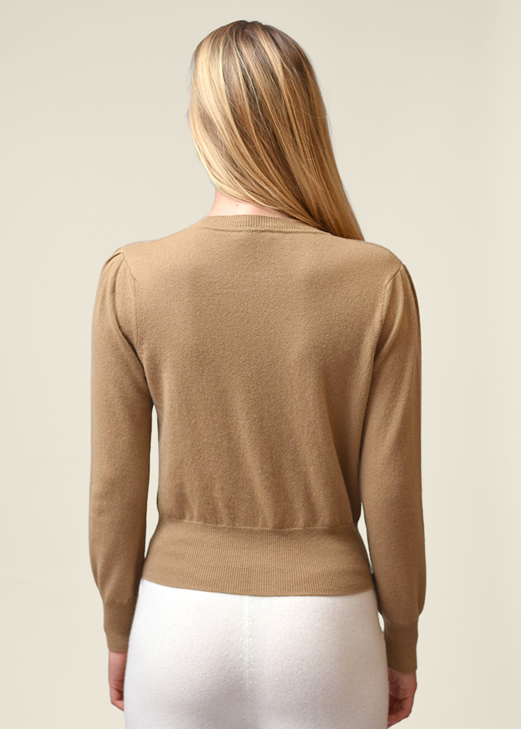 Sofia Classic Cropped Cashmere Cardigan