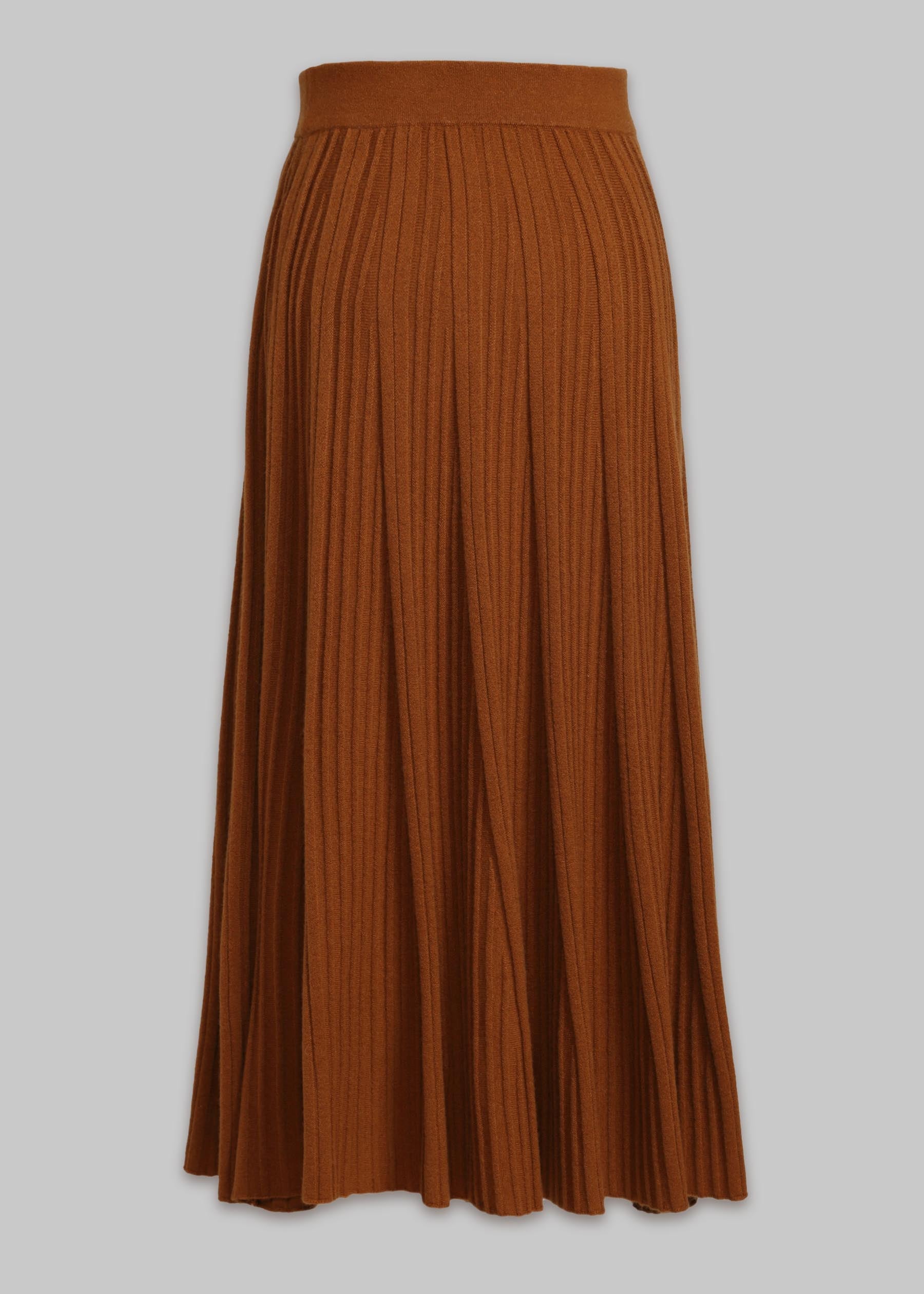 Silvana Rib Knit Cashmere Skirt