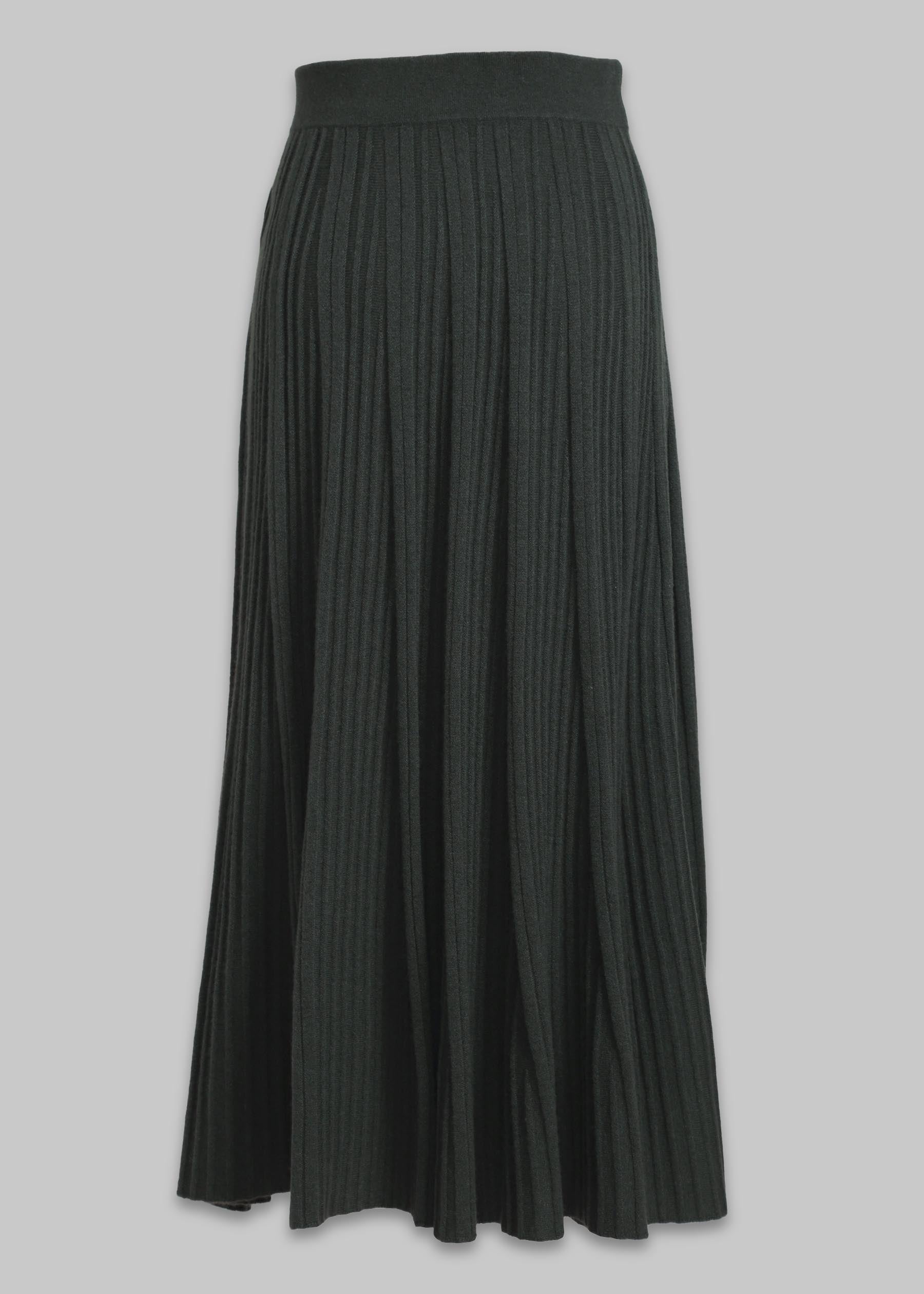 Silvana Rib Knit Cashmere Skirt