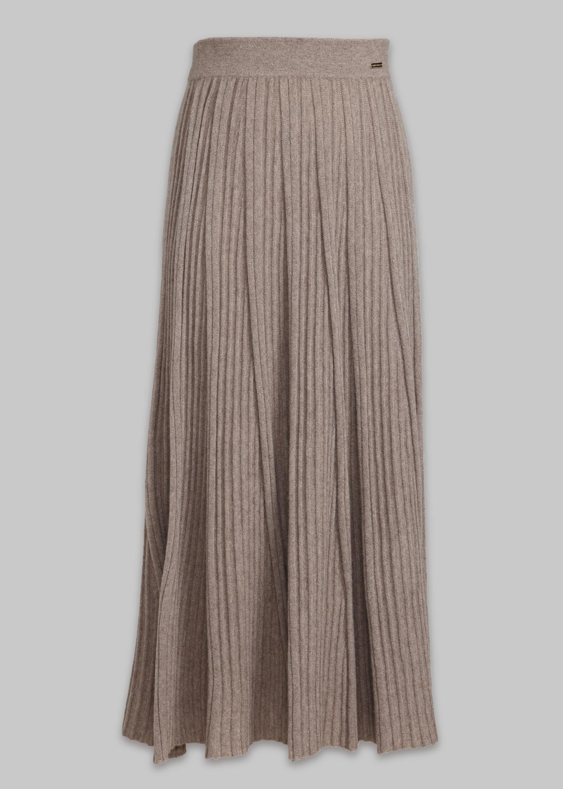 Silvana Rib Knit Cashmere Skirt