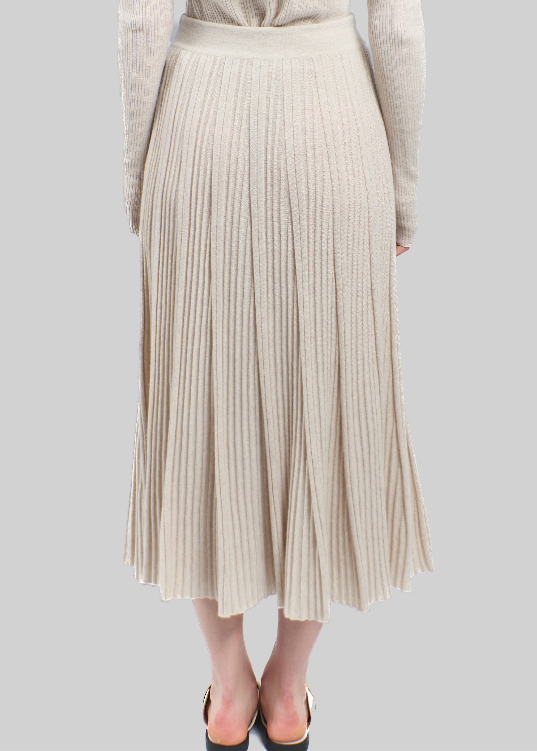 Silvana Rib Knit Cashmere Skirt