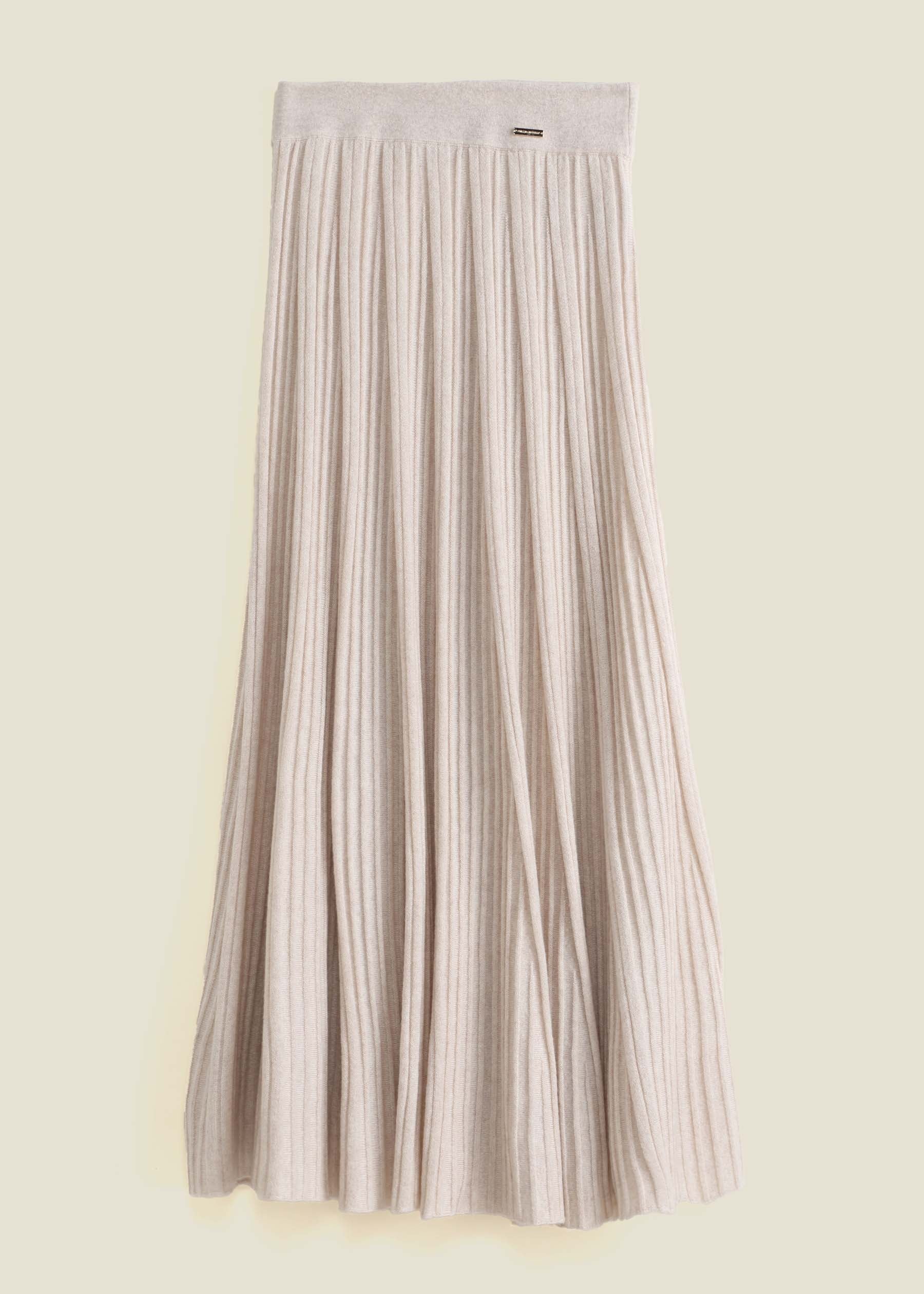 Silvana Rib Knit Cashmere Skirt