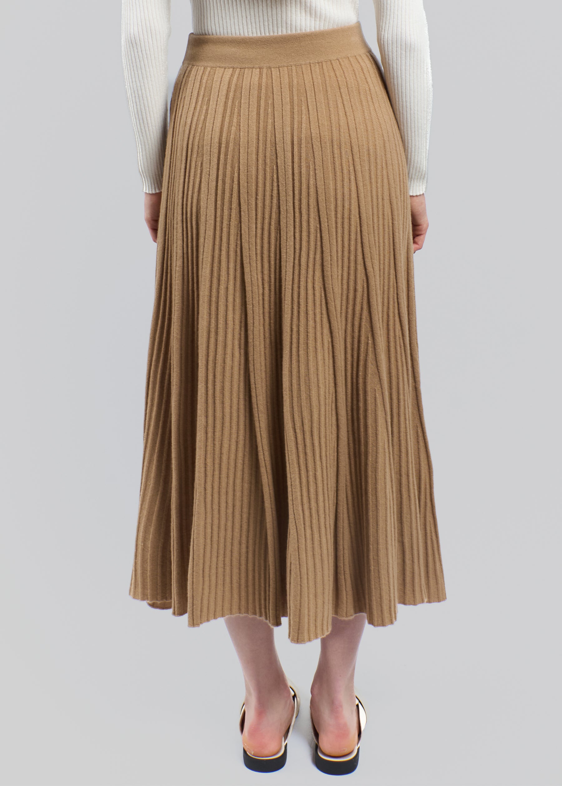 Silvana Rib Knit Cashmere Skirt