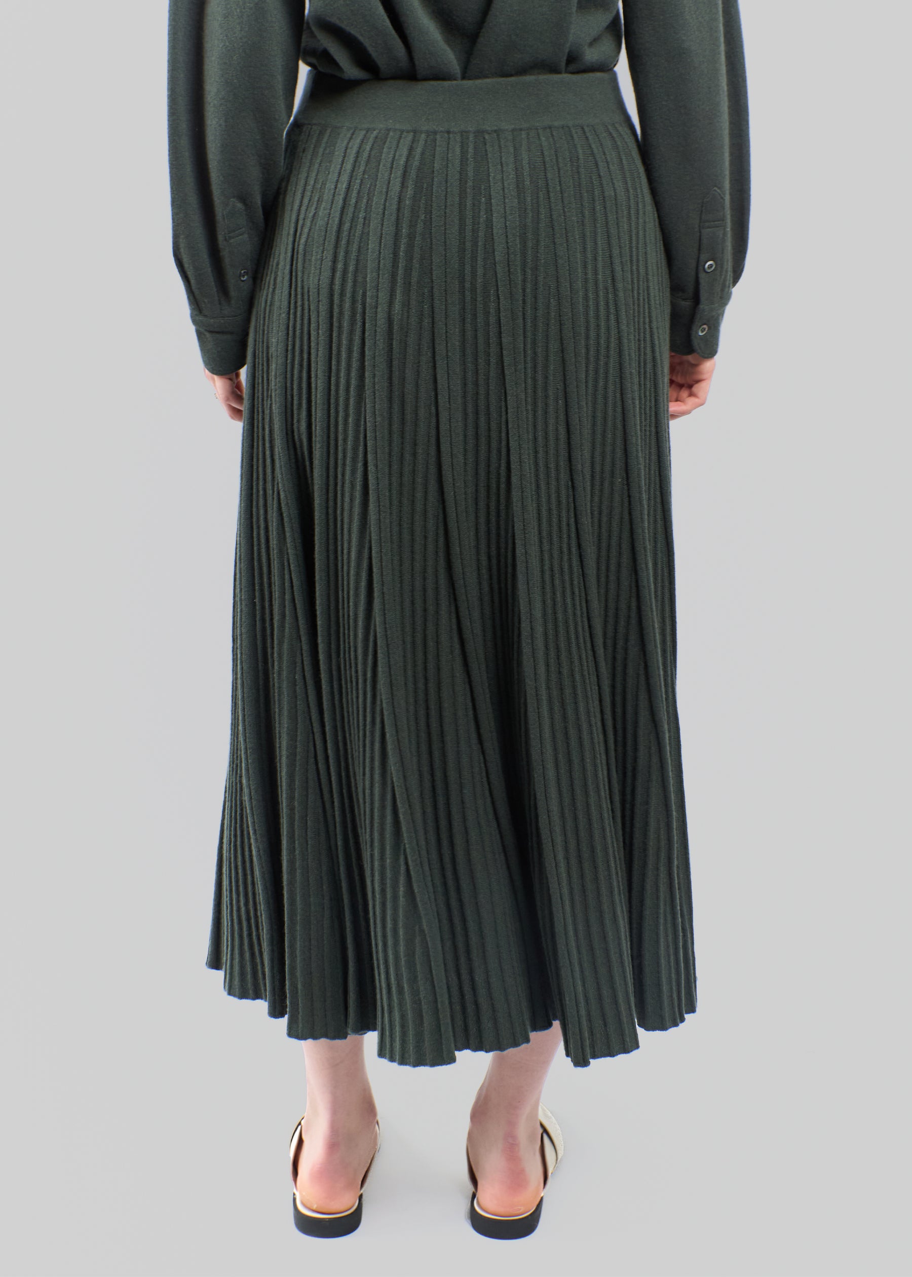 Silvana Rib Knit Cashmere Skirt