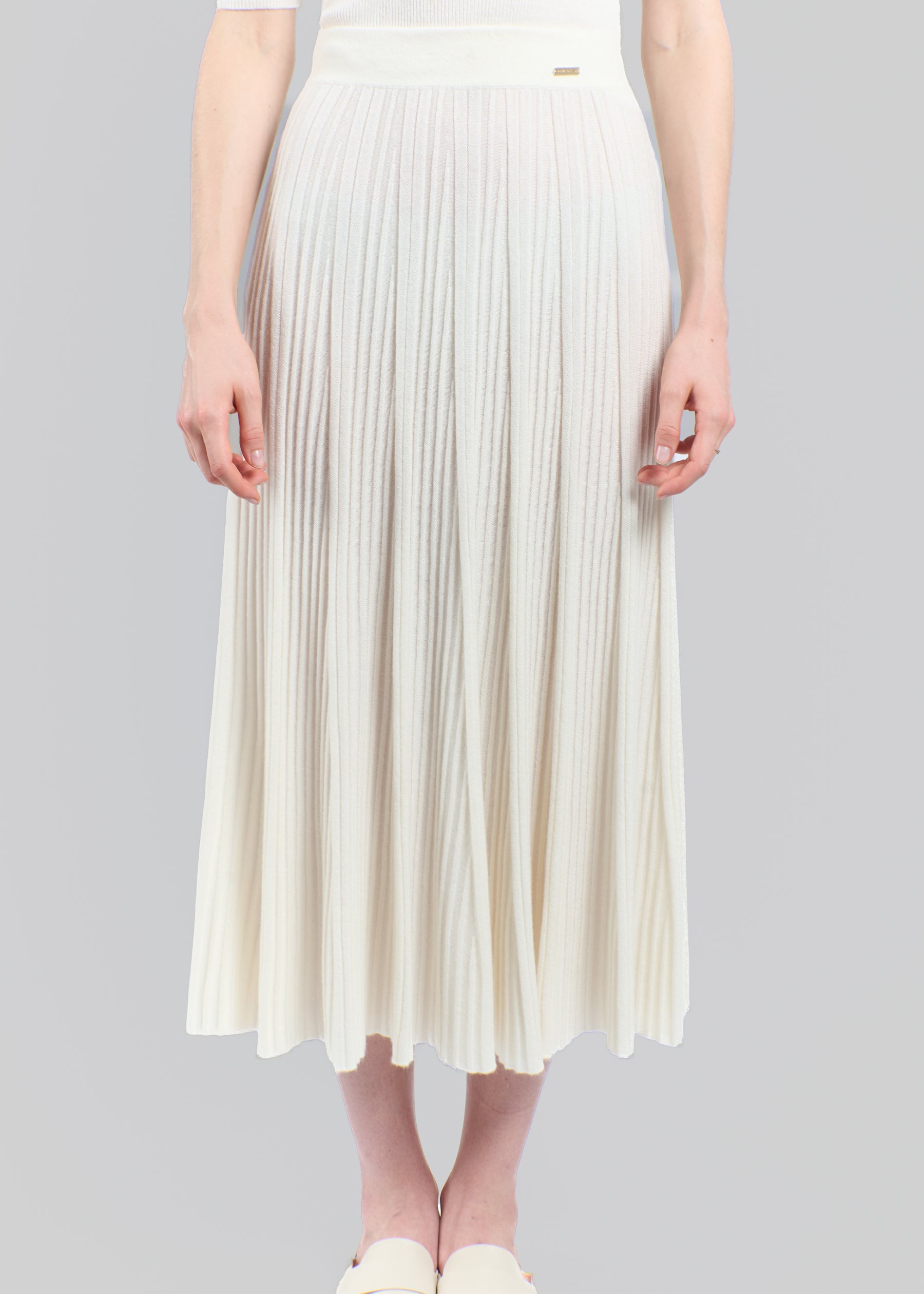 Silvana Rib Knit Cashmere Skirt