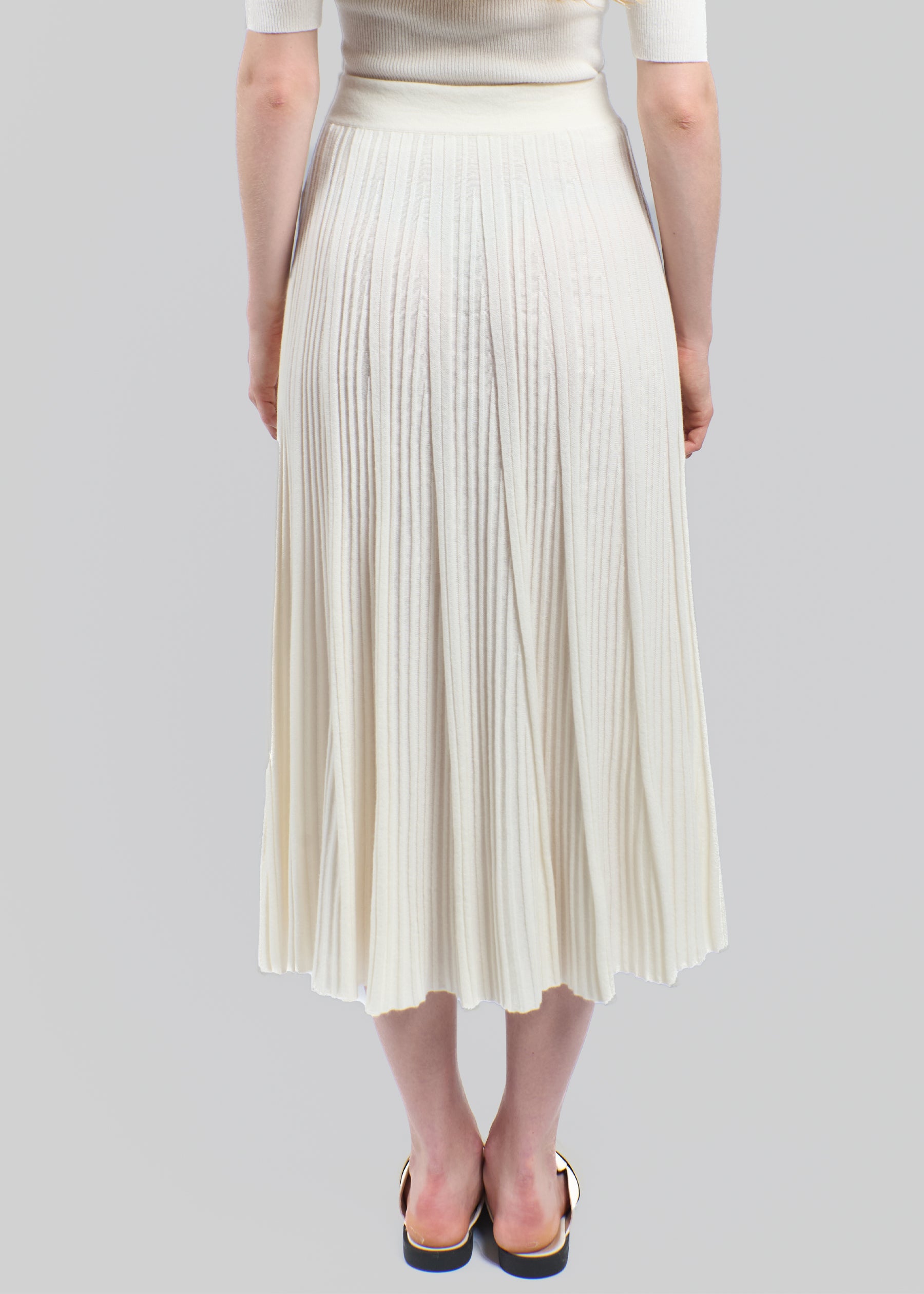 Silvana Rib Knit Cashmere Skirt