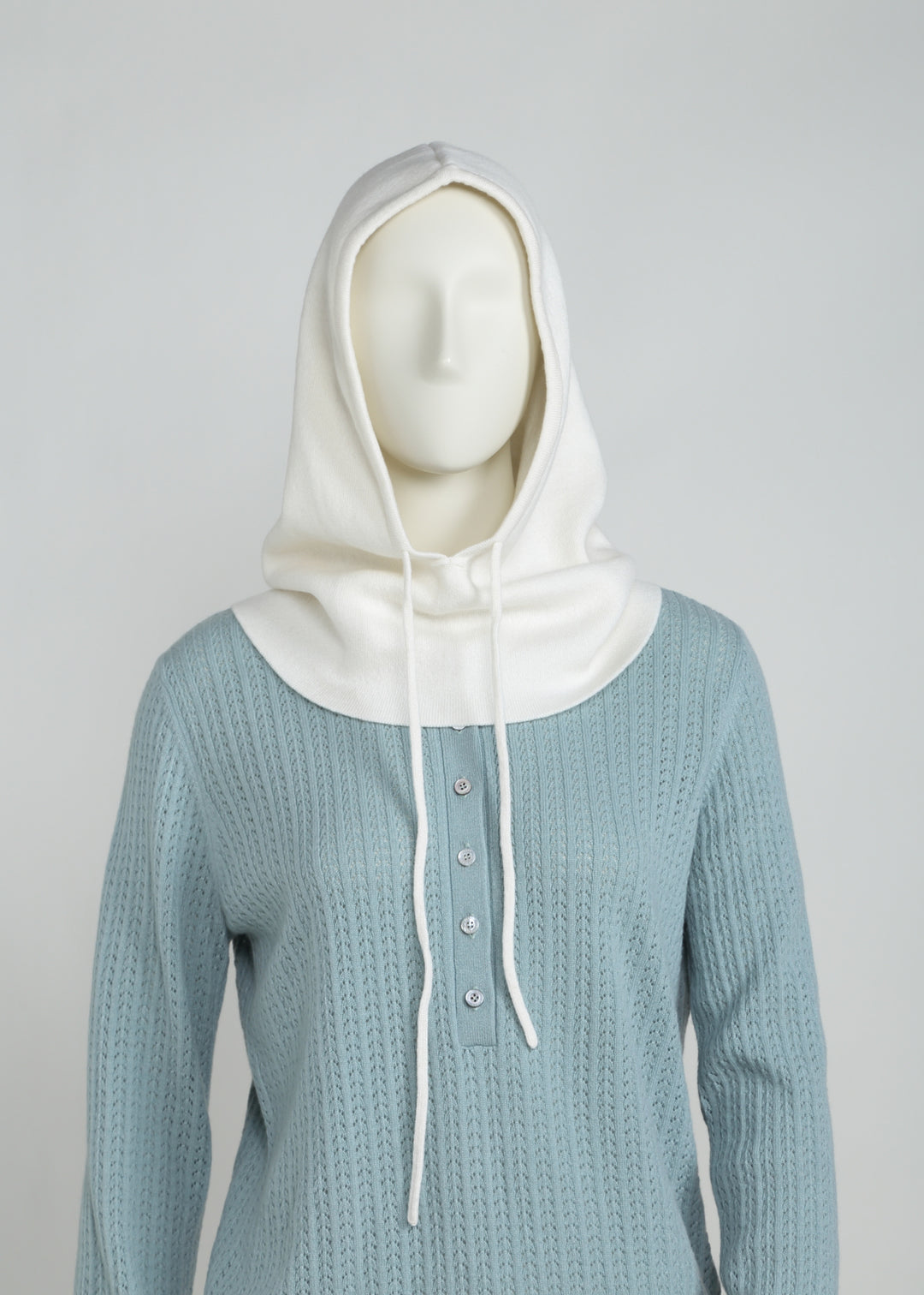 Jacquard Knit Hoodie Snood