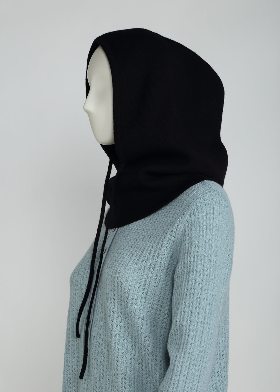 Felpa con cappuccio in maglia jacquard Snood