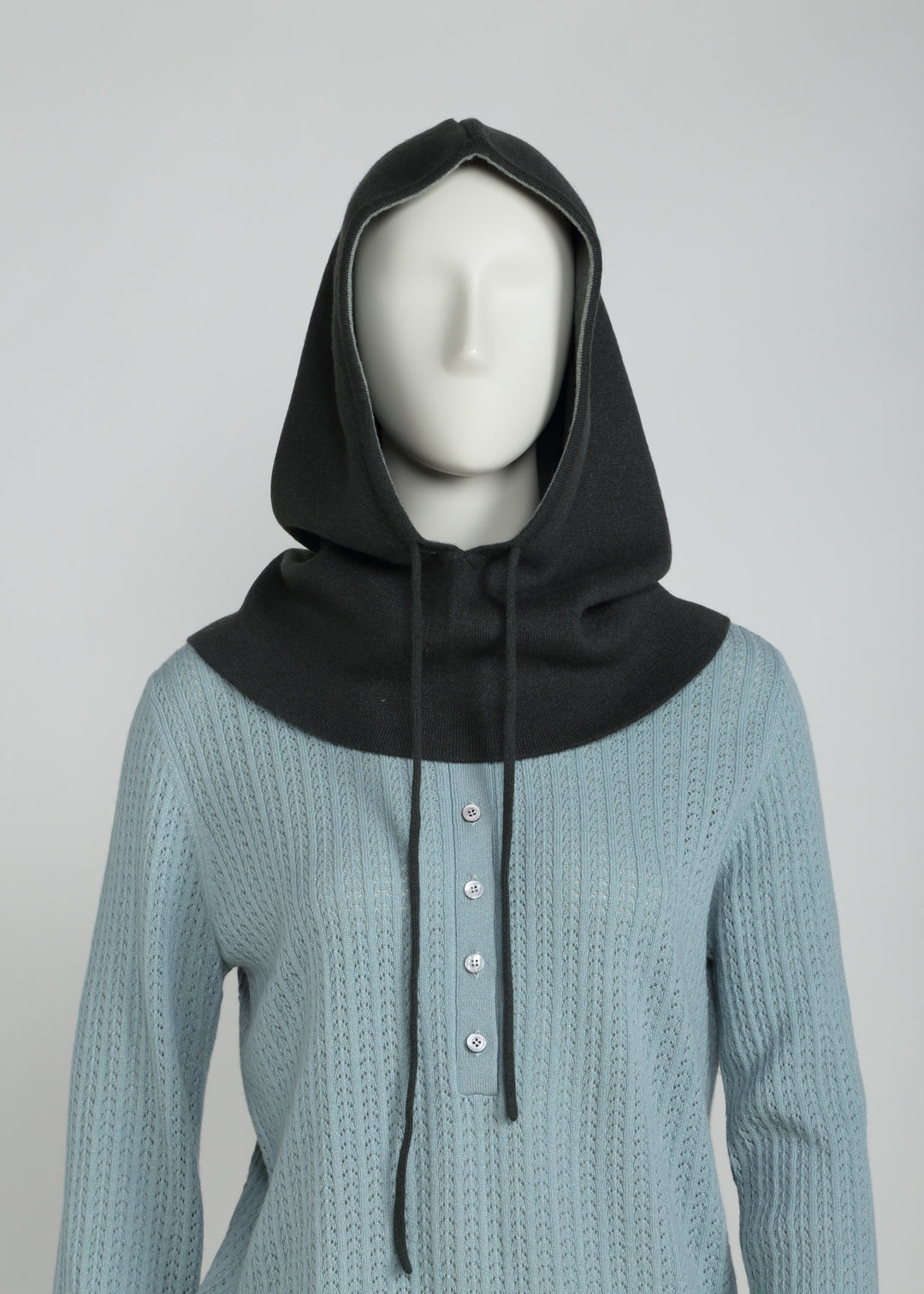 Jacquard Knit Hoodie Snood