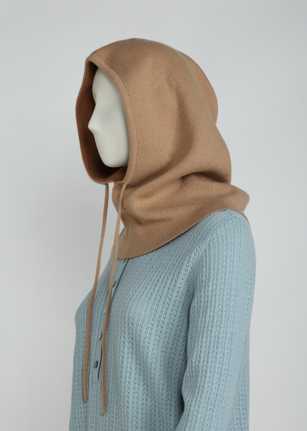 Felpa con cappuccio in maglia jacquard Snood