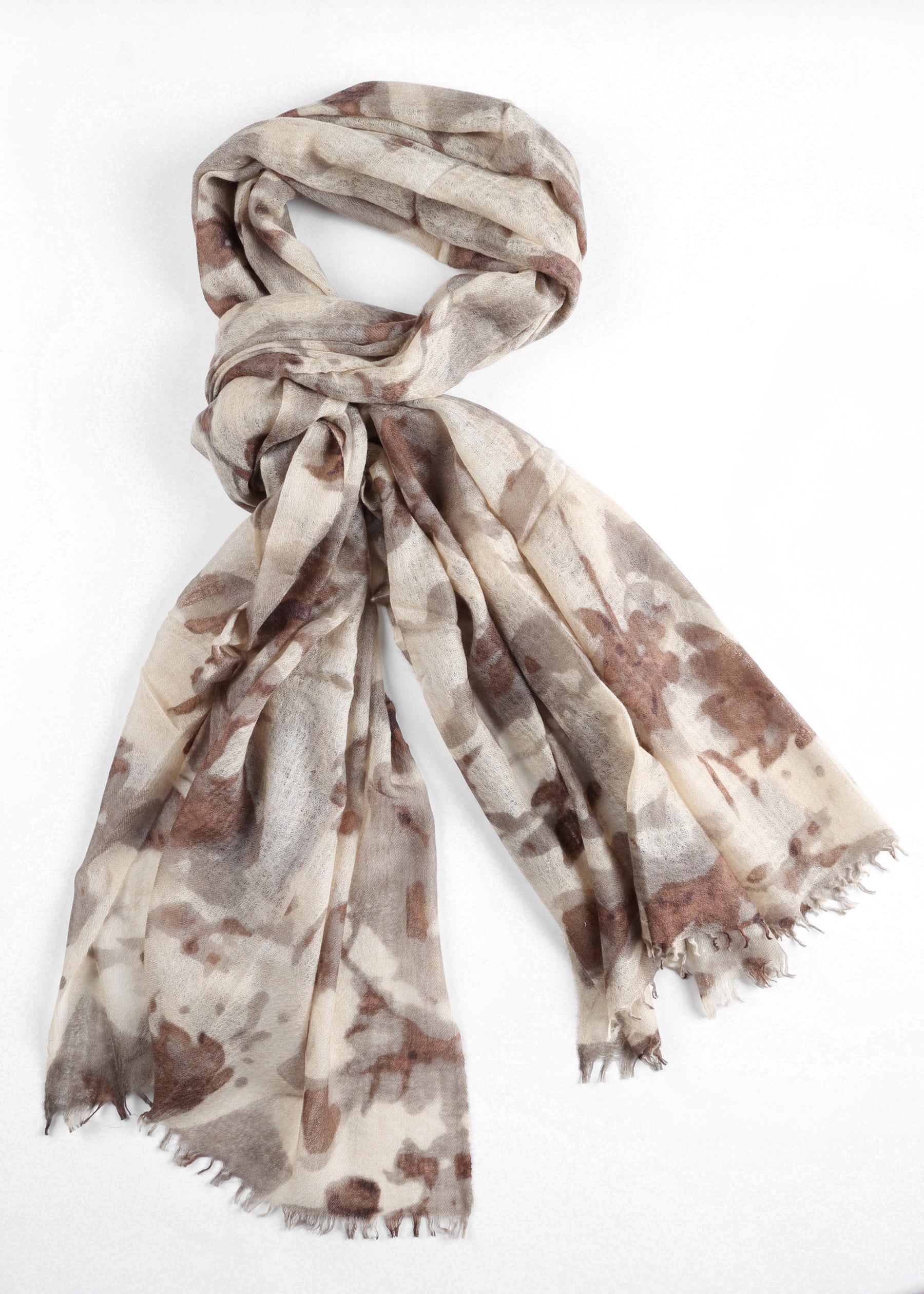 Fiori Cashmere Shawl with Print