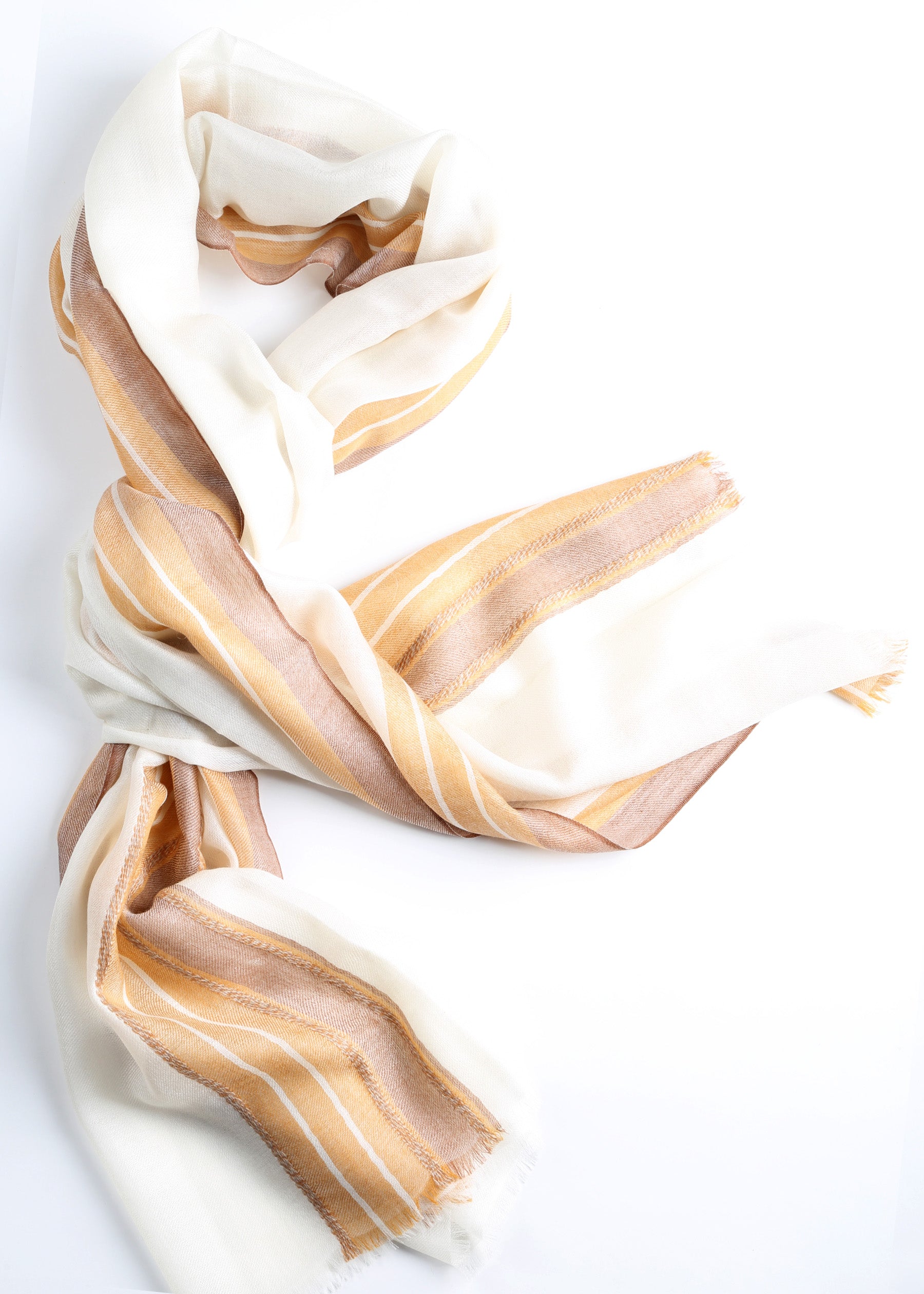 Riva Cashmere Scarf with Stripes