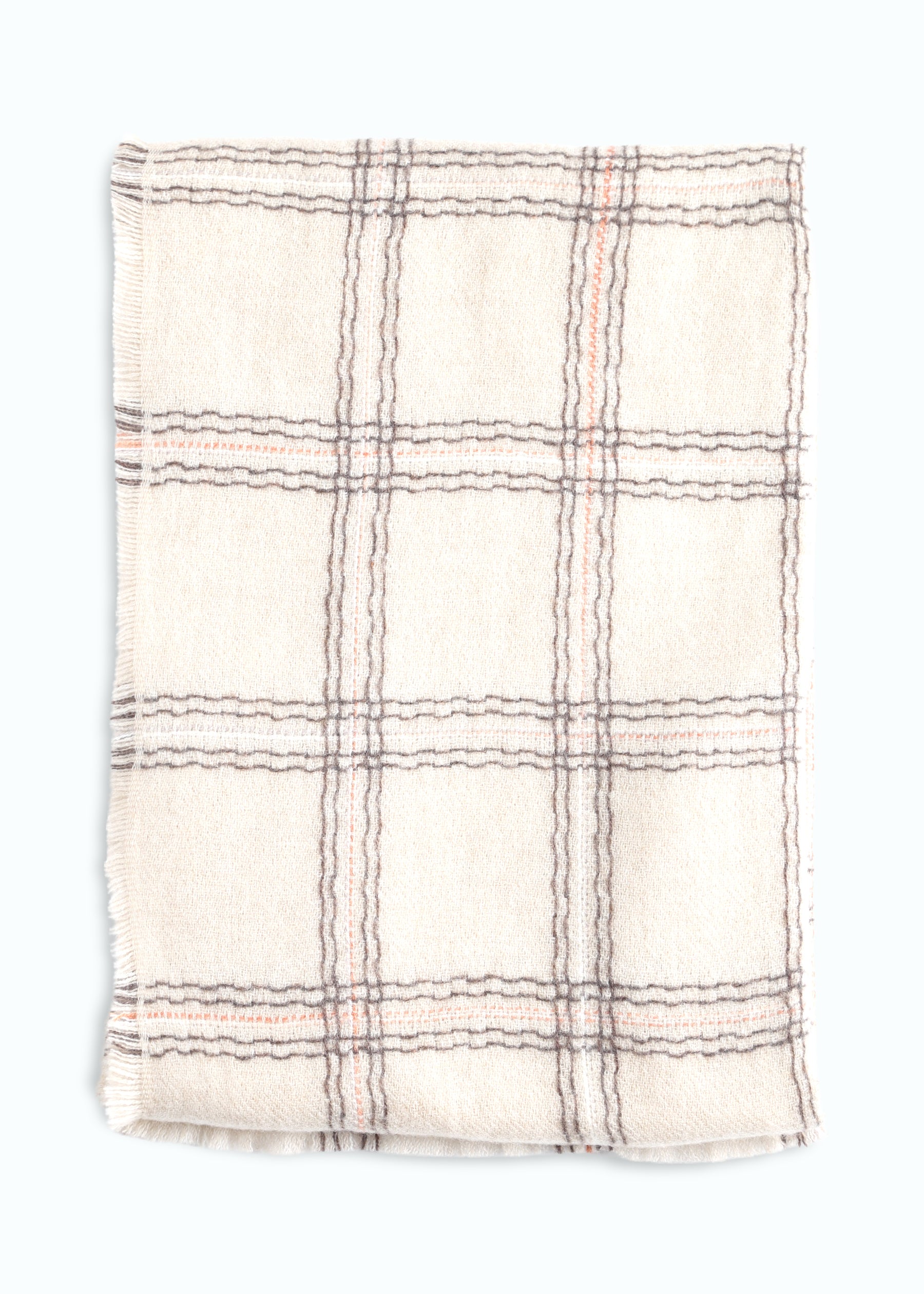 Valle Plaid Cashmere Shawl