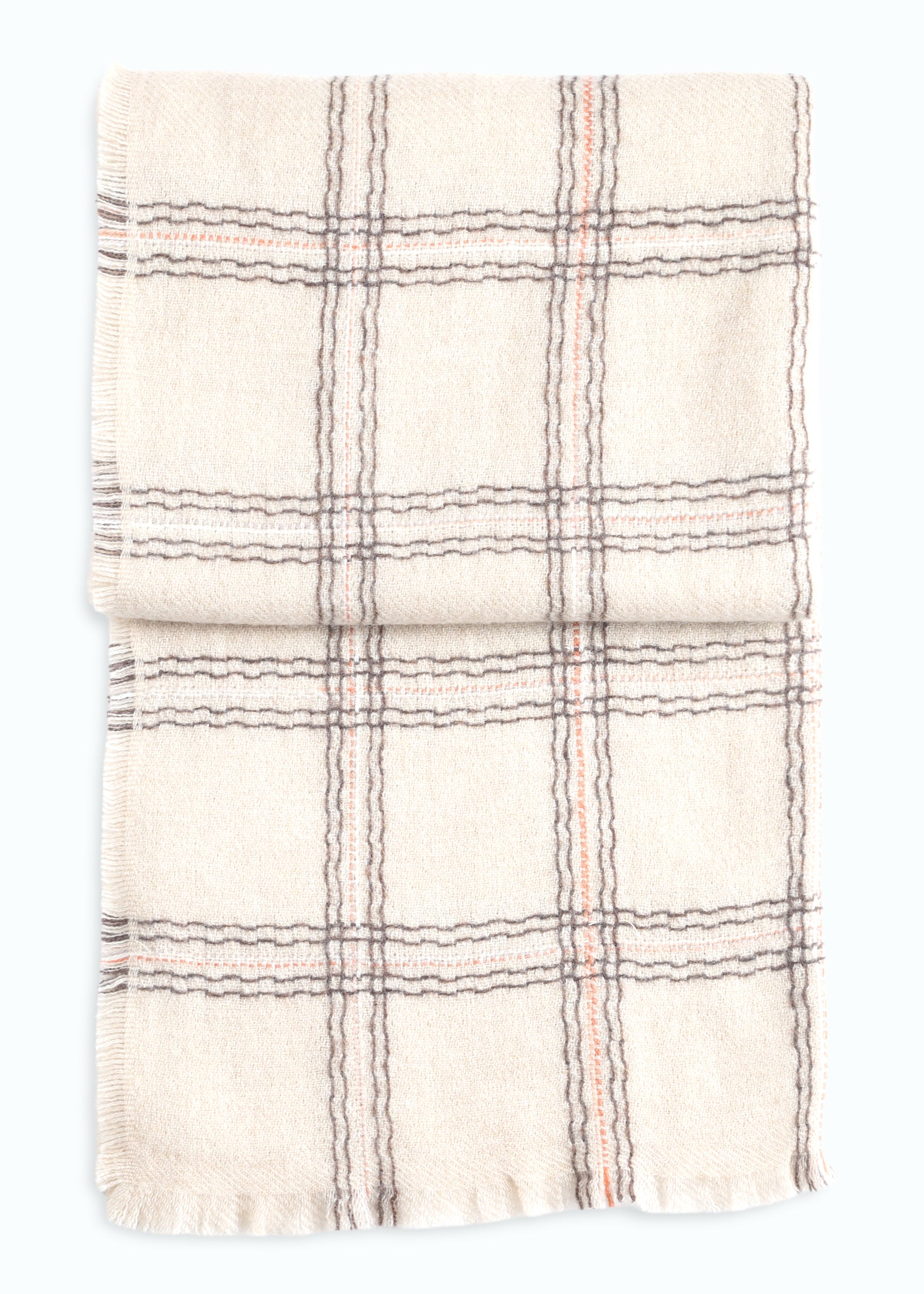 Valle Plaid Cashmere Shawl