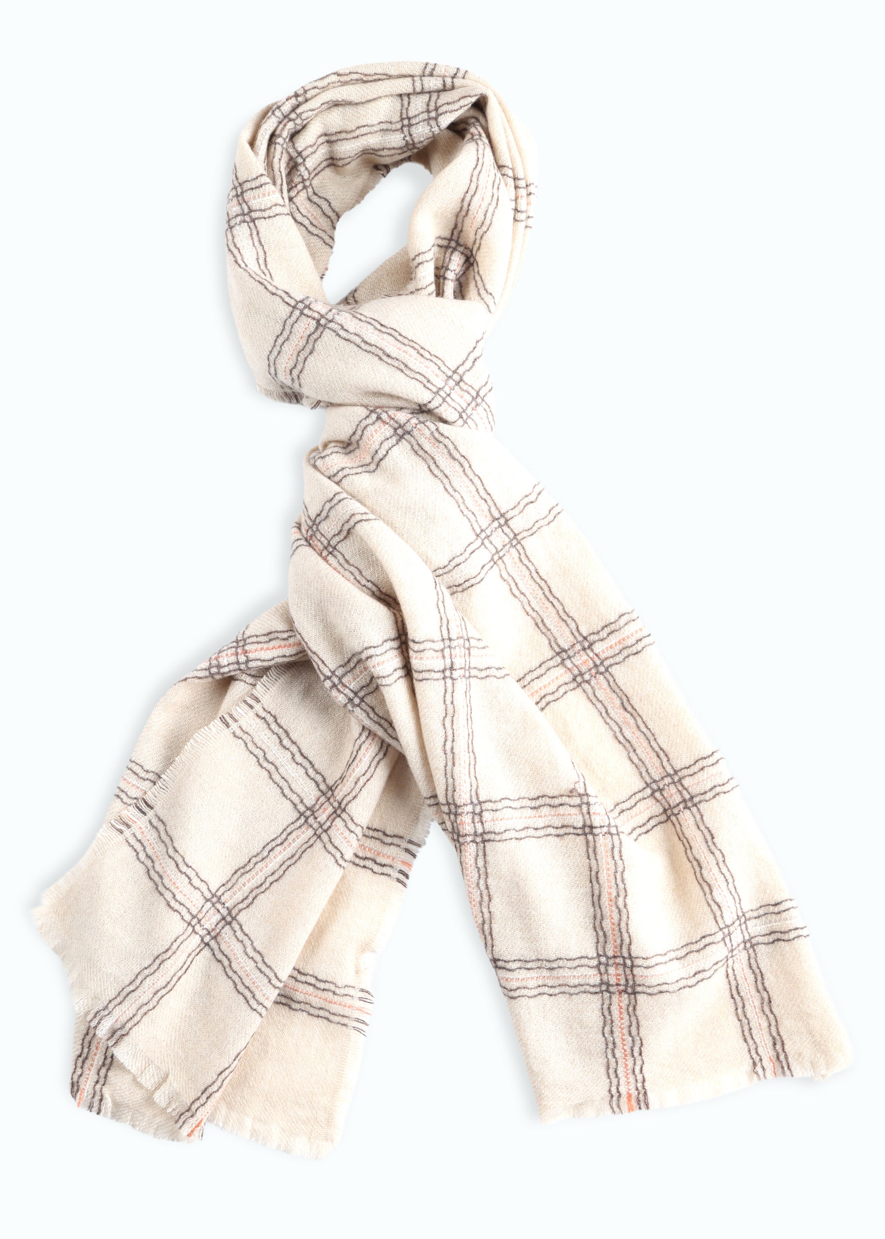 Valle Plaid Cashmere Shawl