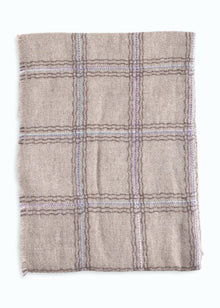 Valle Plaid Cashmere Shawl