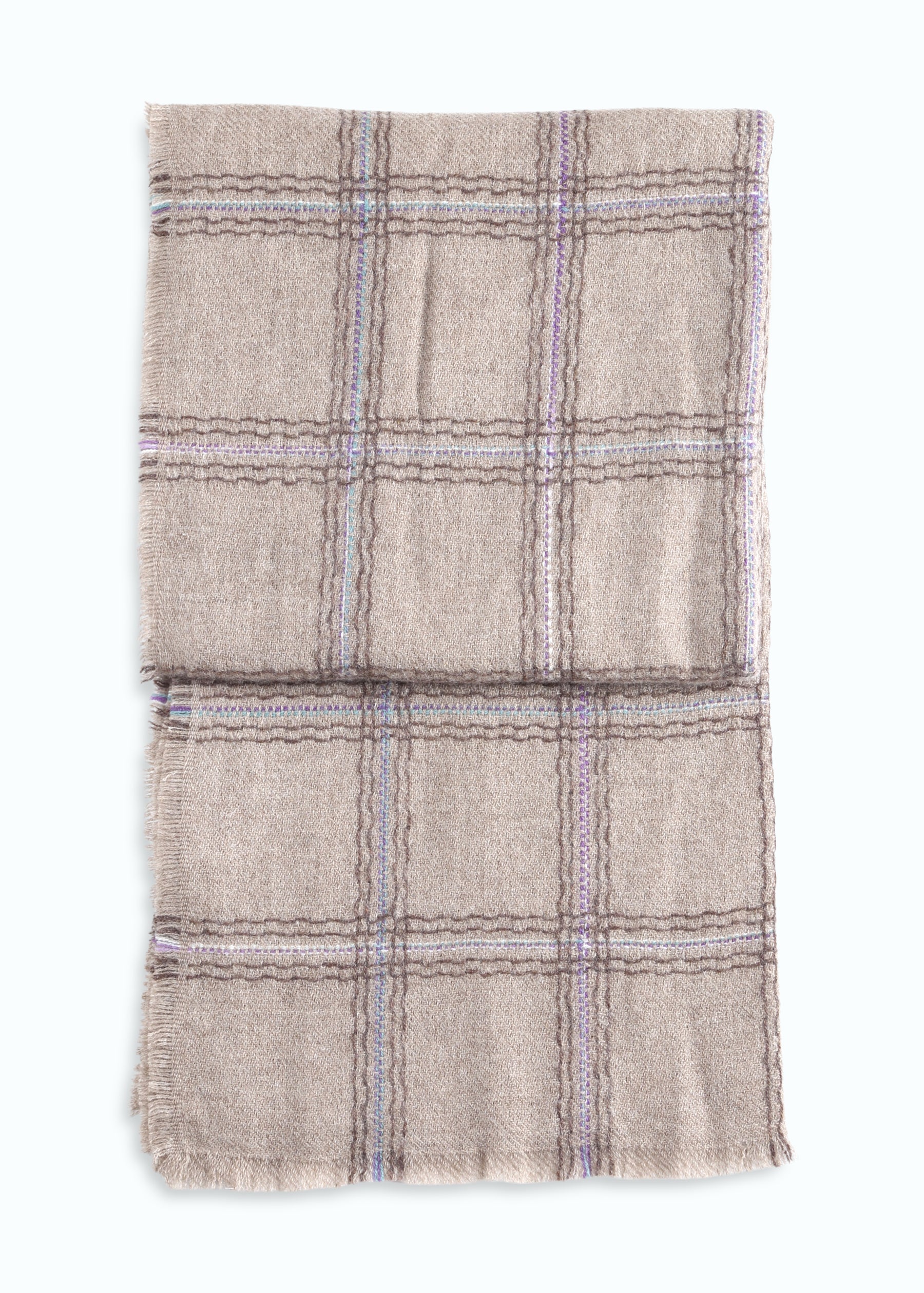 Valle Plaid Cashmere Shawl