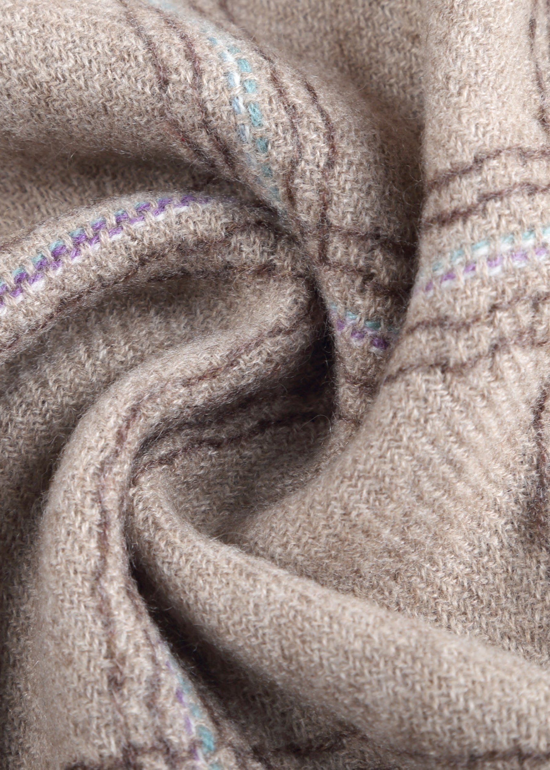 Valle Plaid Cashmere Shawl