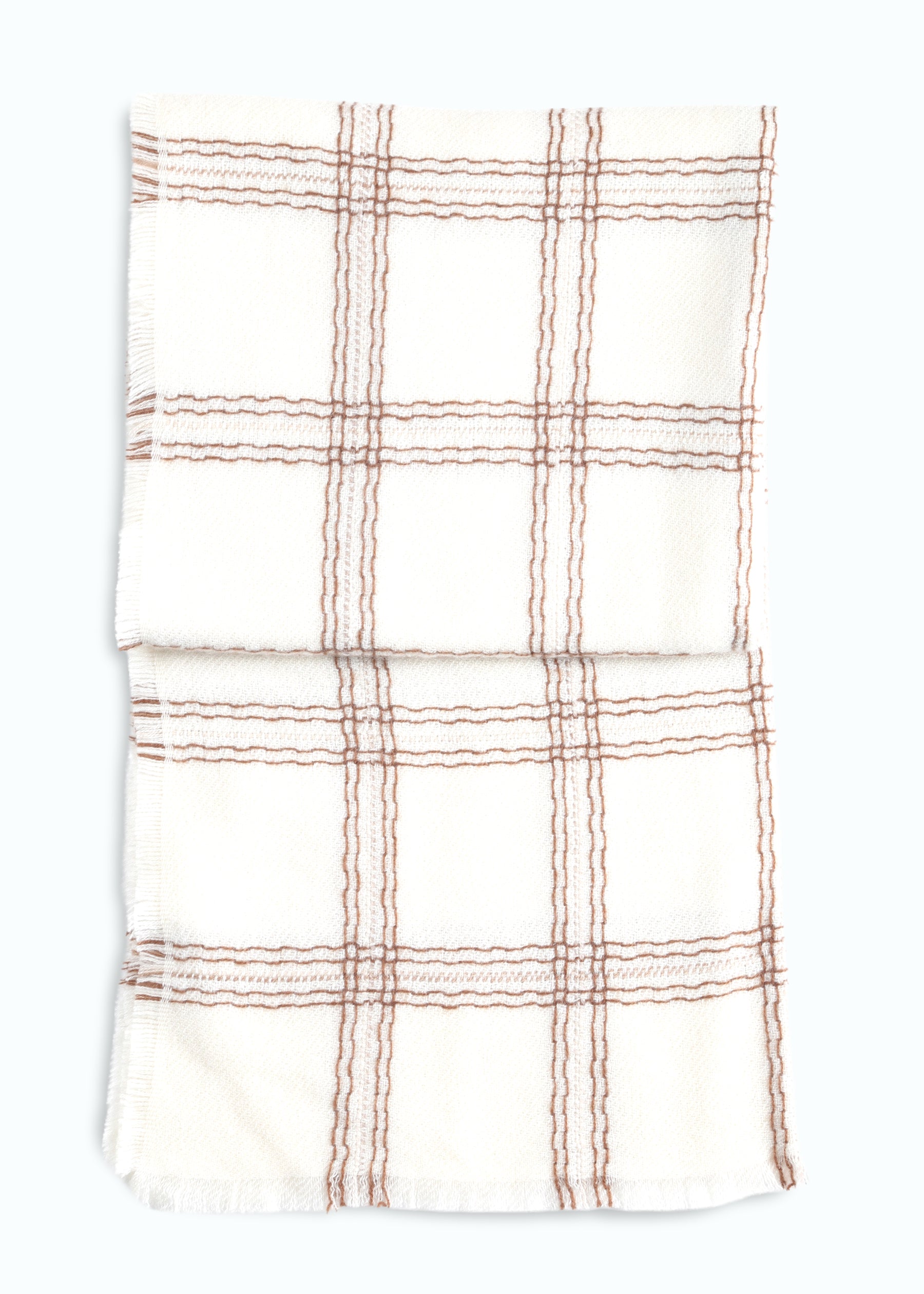 Valle Plaid Cashmere Shawl