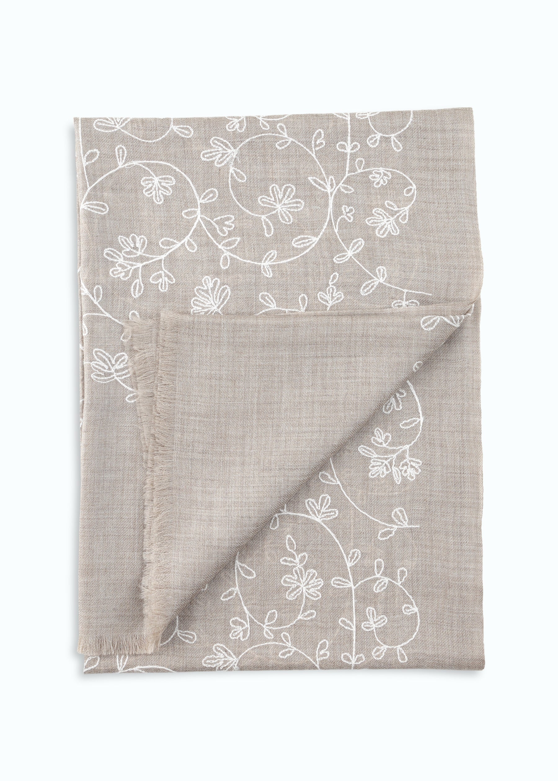 Sertella Hand-Embroidered Shawl