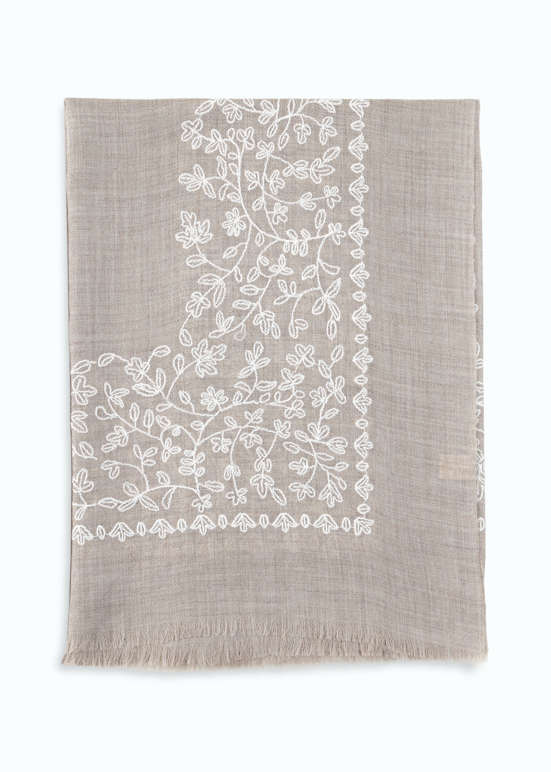 Ricciola Hand-Embroidered Shawl