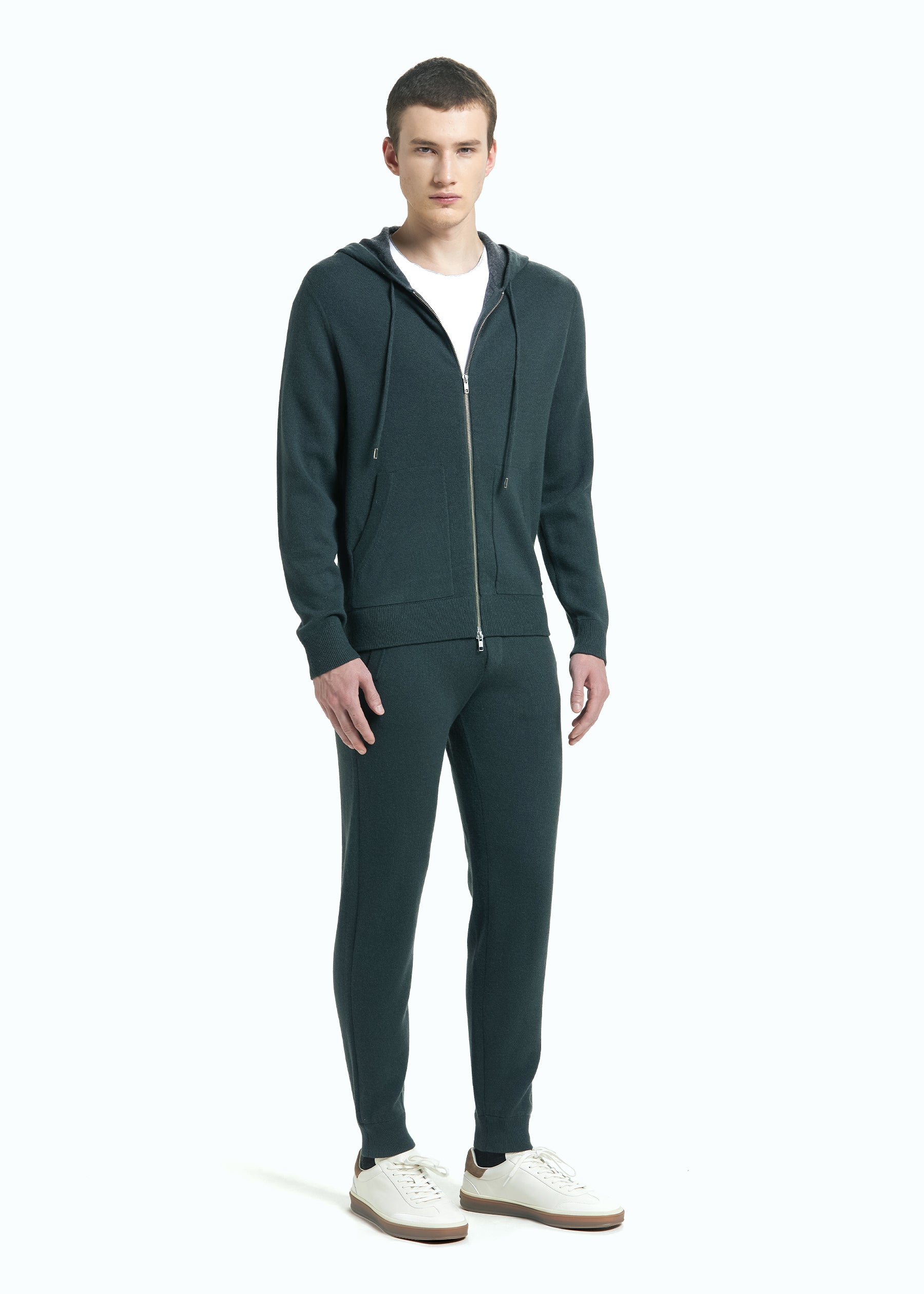 Brio Men's Cashmere Zip Hoodie