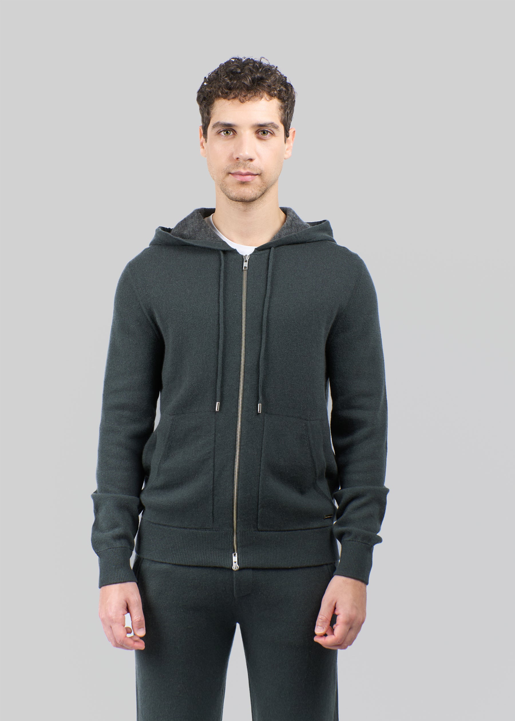 Brio Men's Cashmere Zip Hoodie