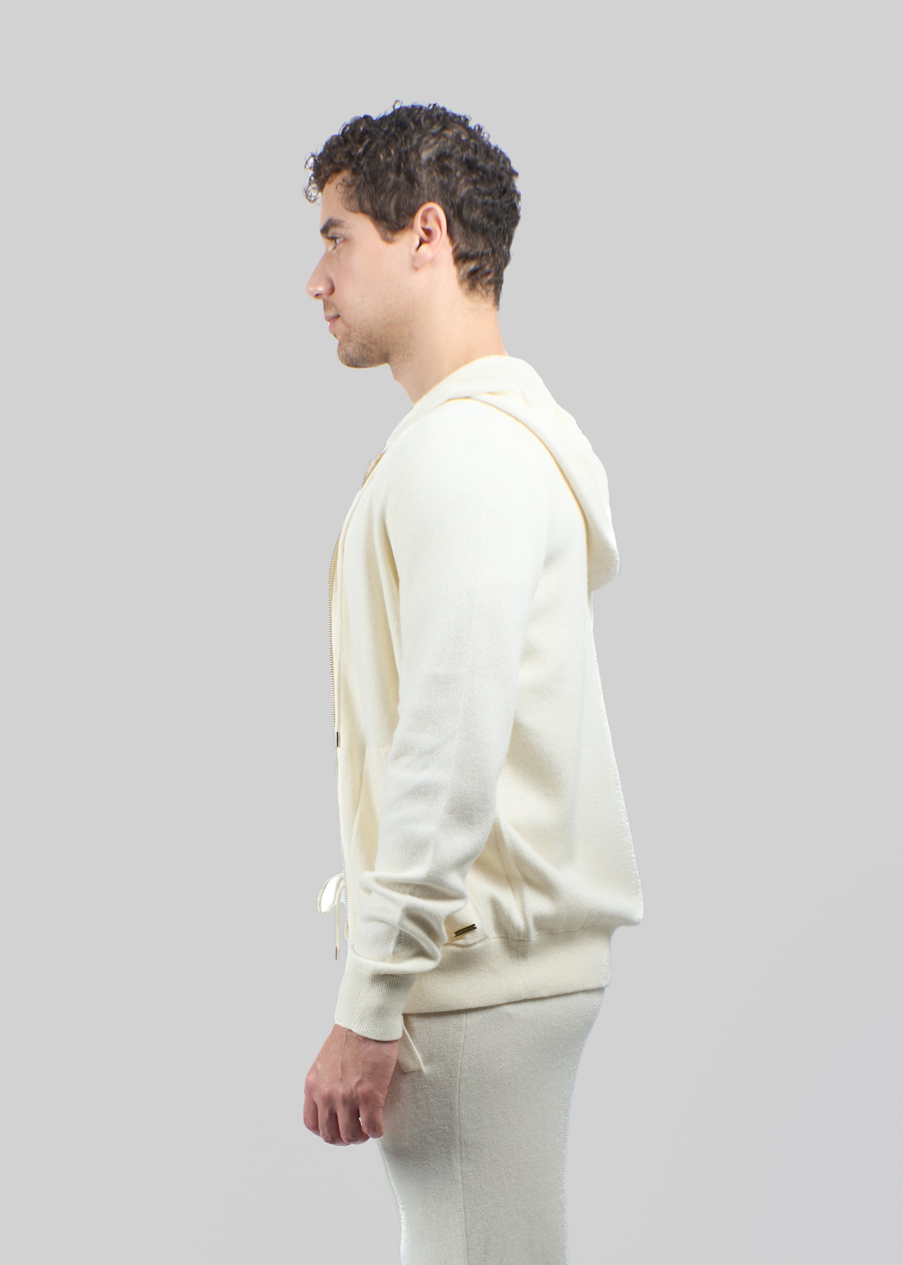 Brio Men's Cashmere Zip Hoodie