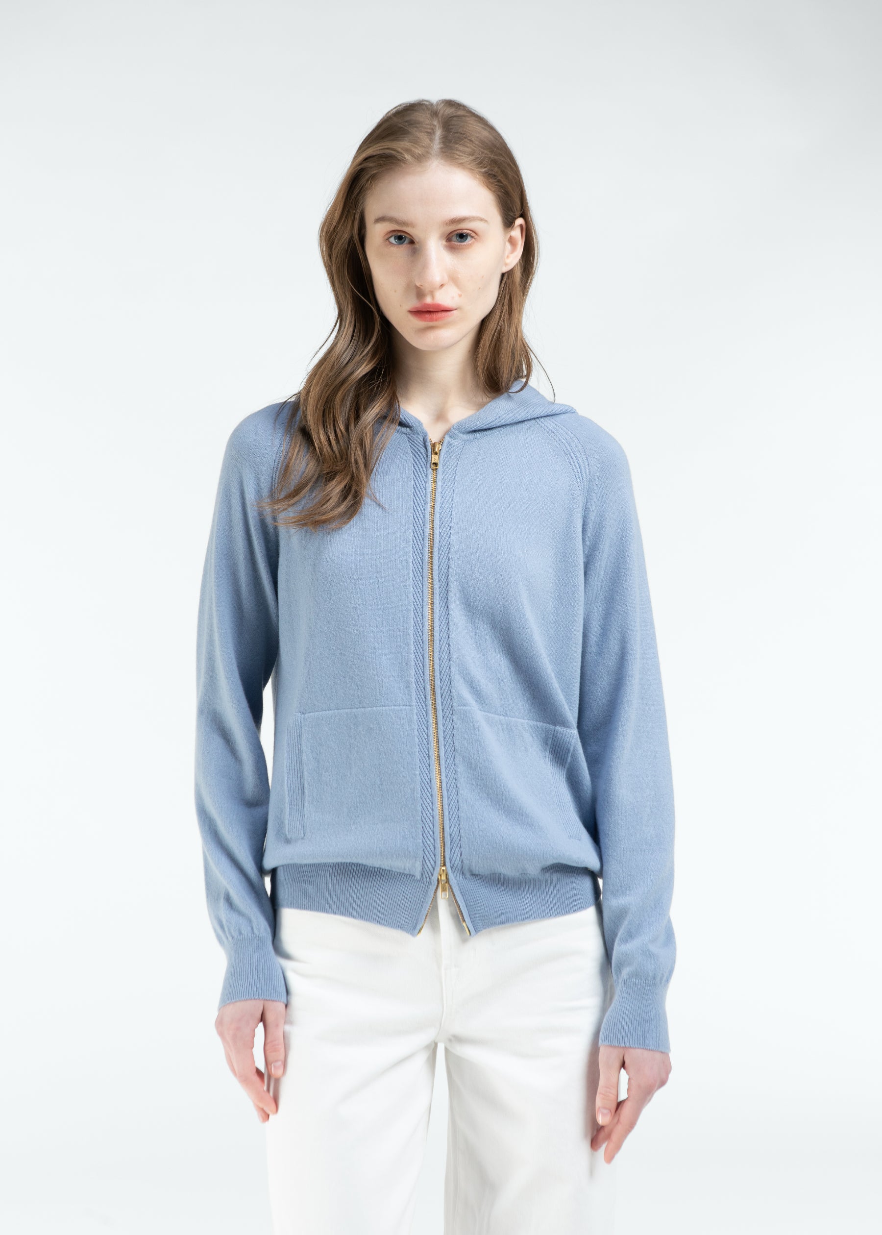 Chiara Cashmere Zip Up Hoodie