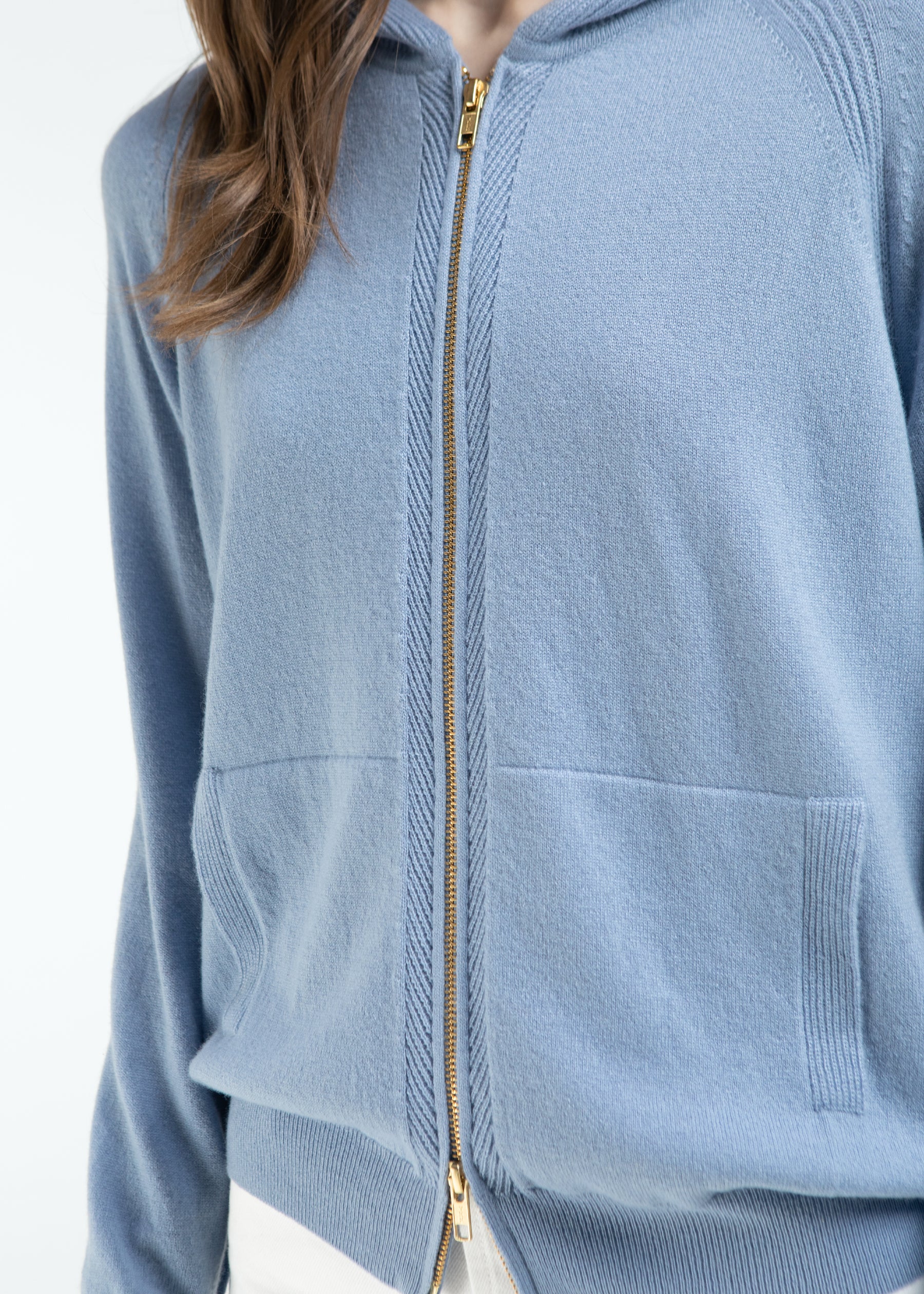 Chiara Cashmere Zip Up Hoodie