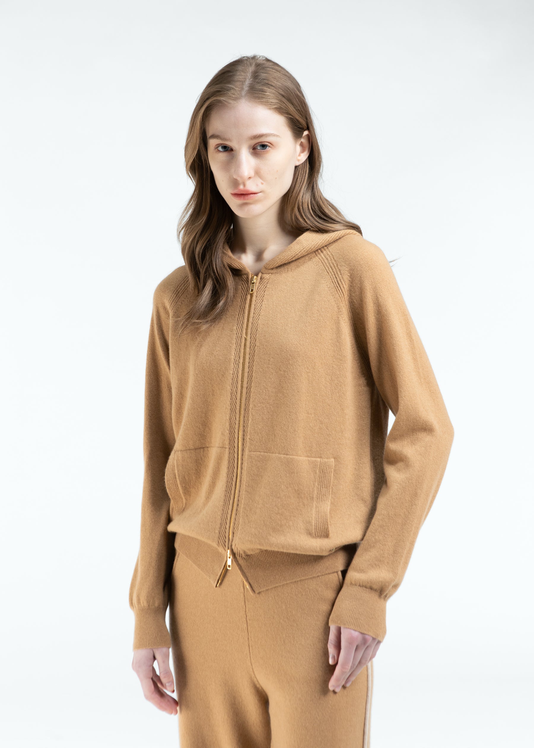 Chiara Cashmere Zip Up Hoodie