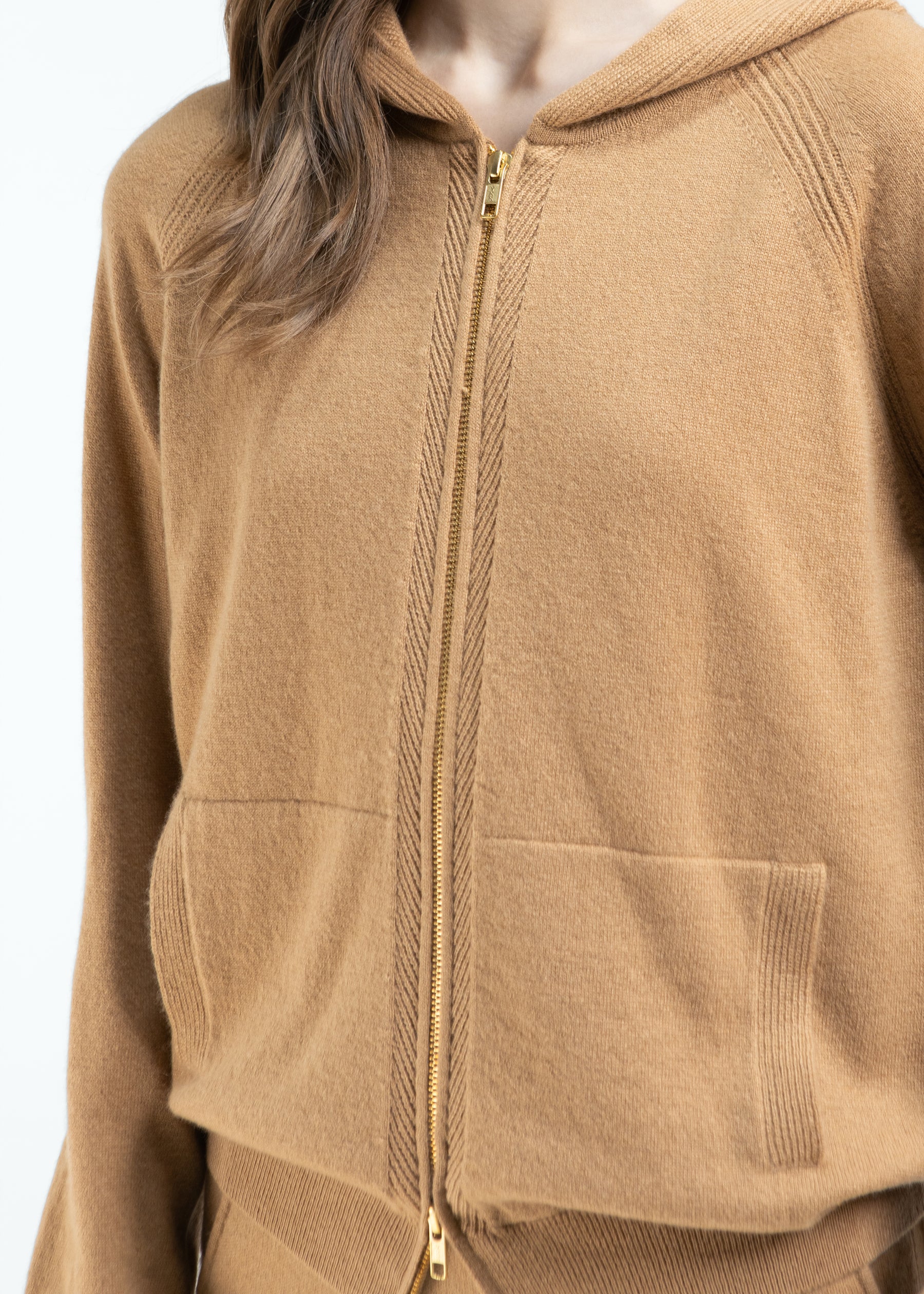 Chiara Cashmere Zip Up Hoodie