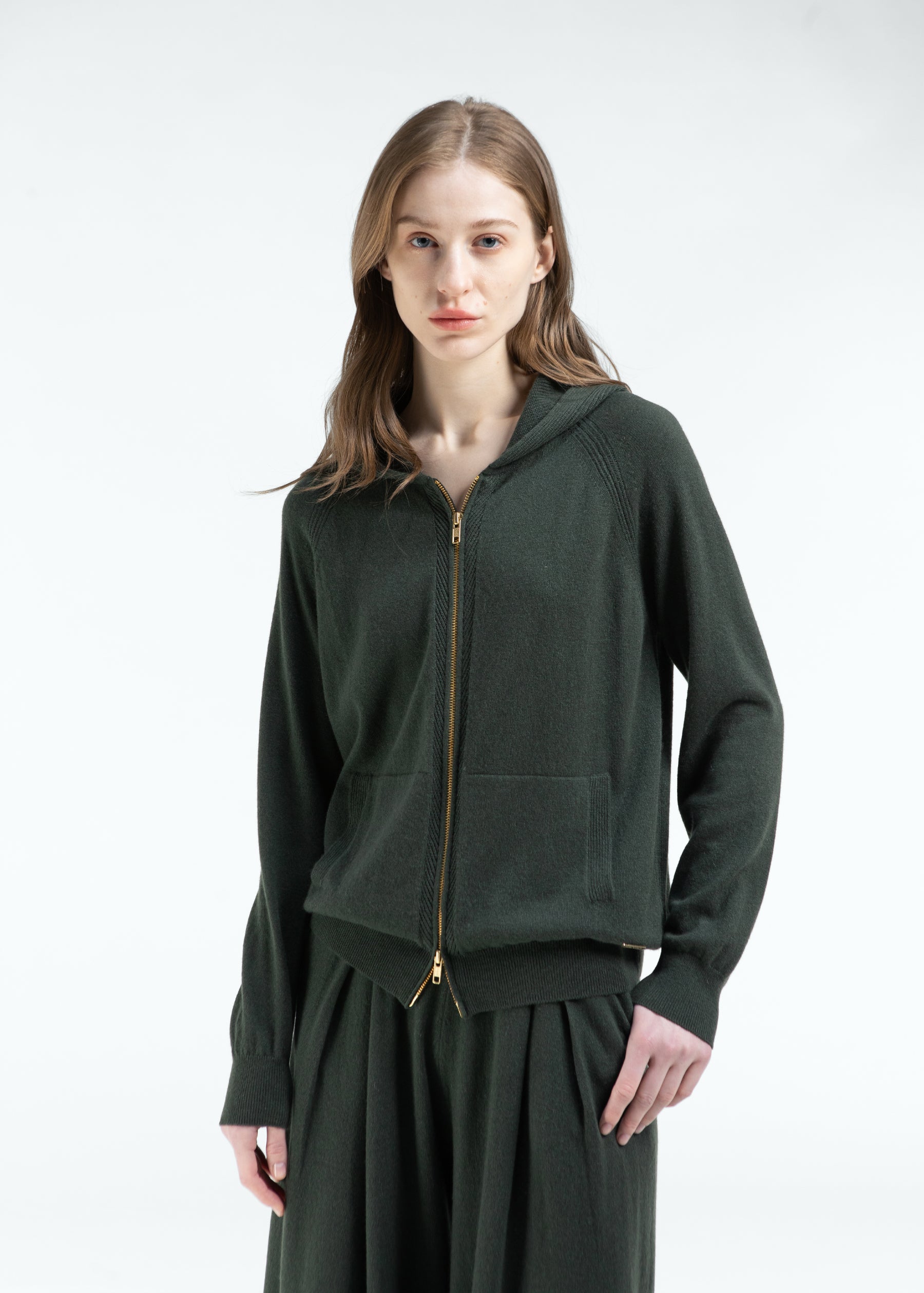 Chiara Cashmere Zip Up Hoodie