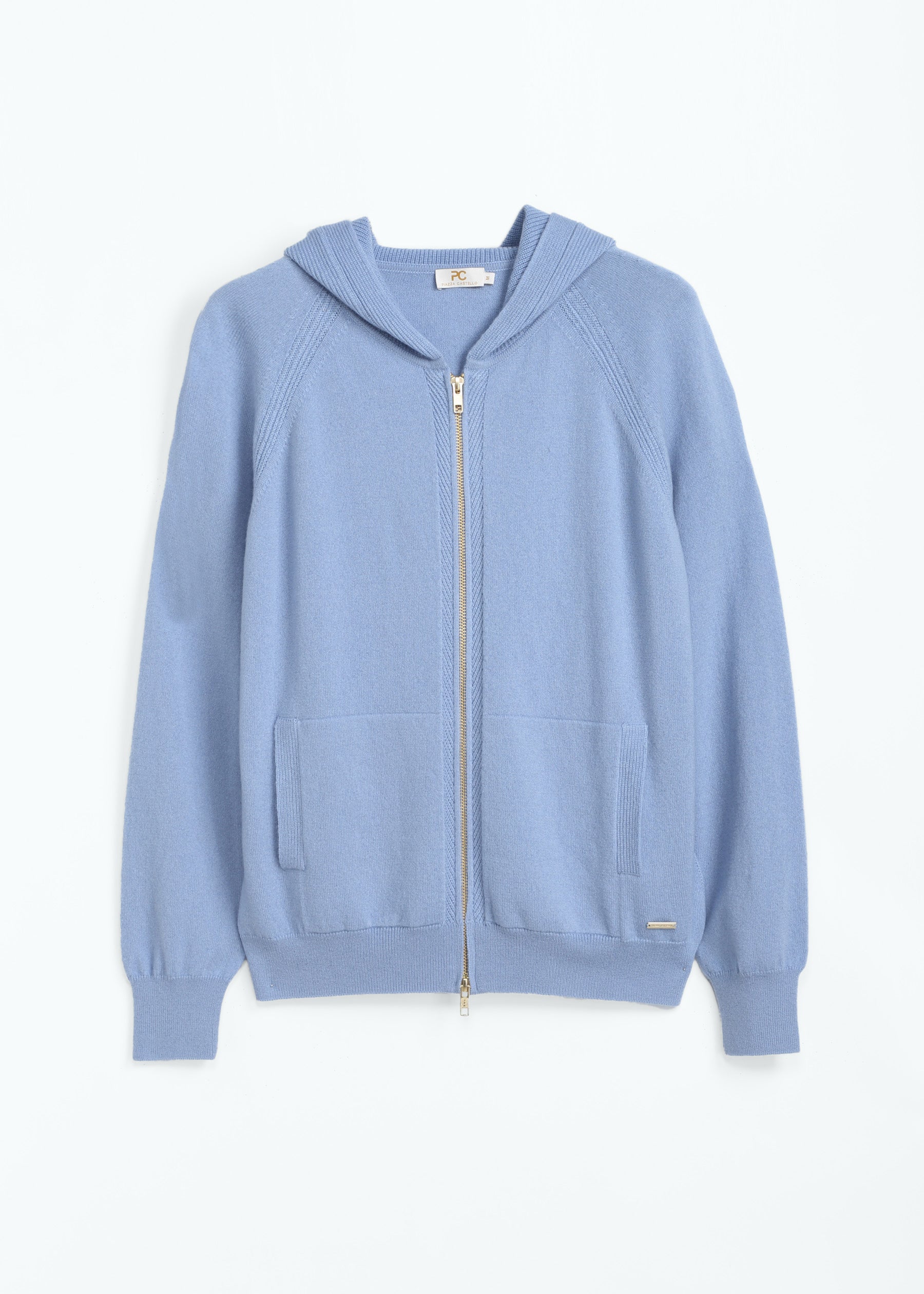 Chiara Cashmere Zip Up Hoodie Piazza Castello