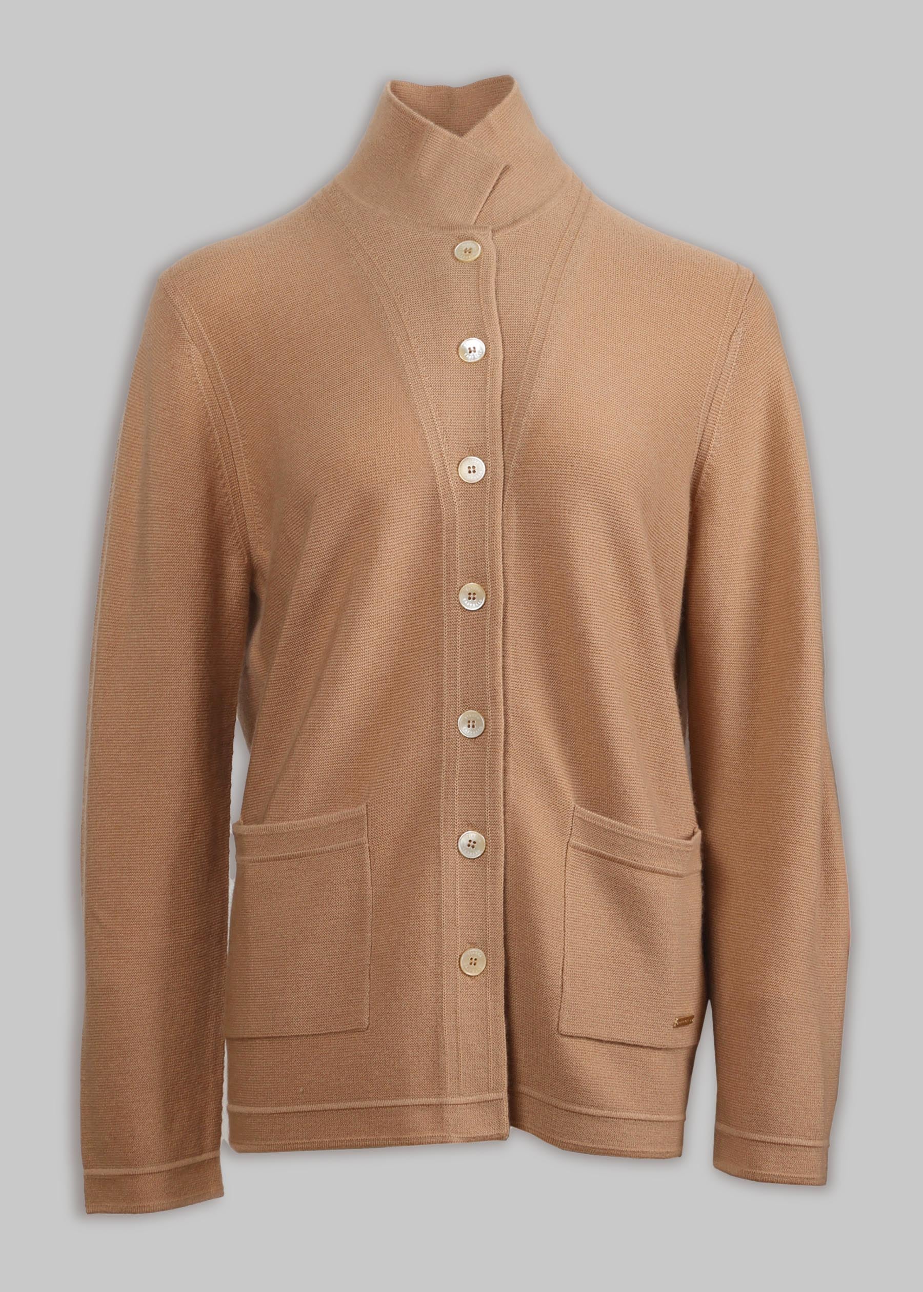 Collo Lapel Cashmere Cardigan