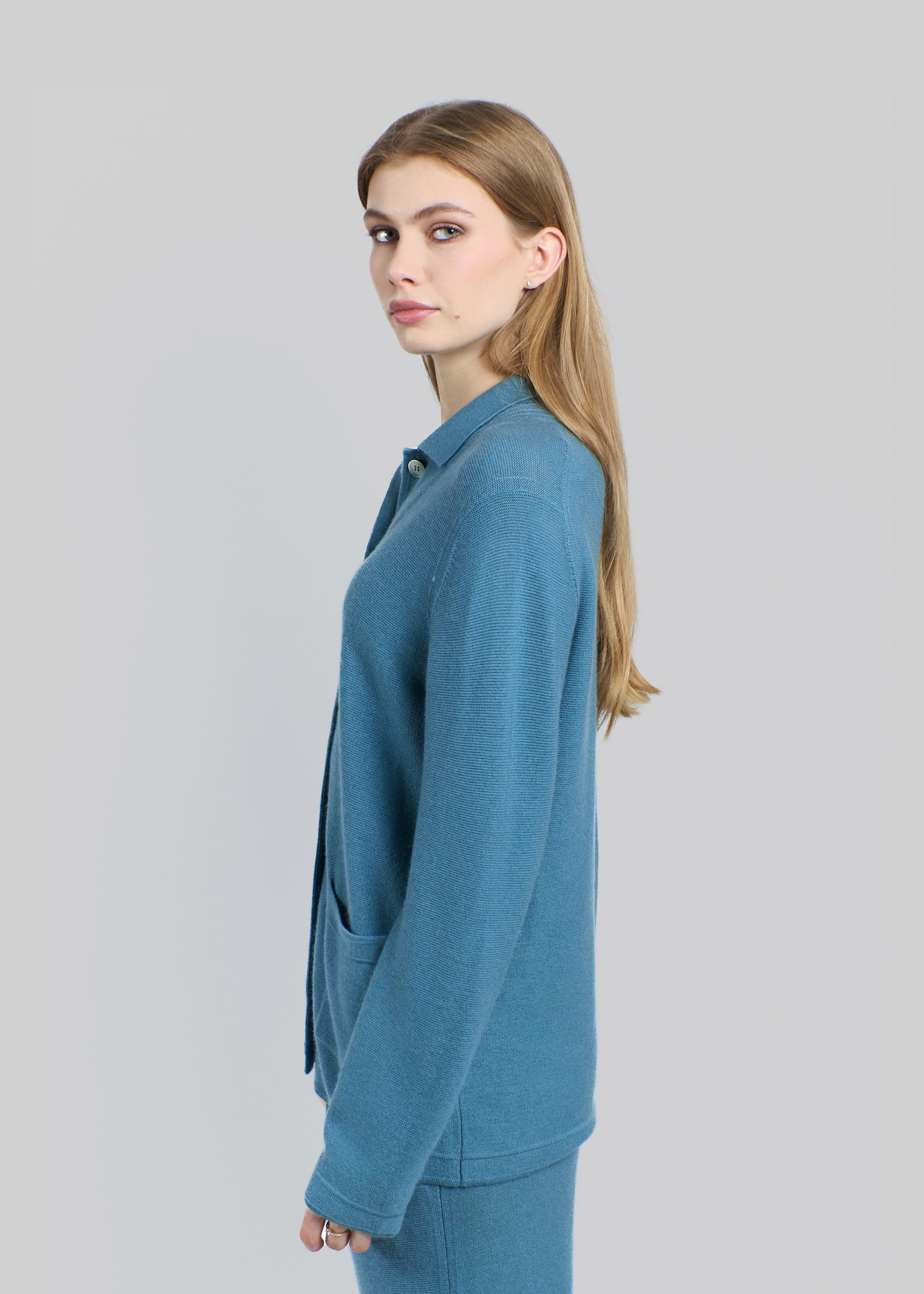 Collo Lapel Cashmere Cardigan