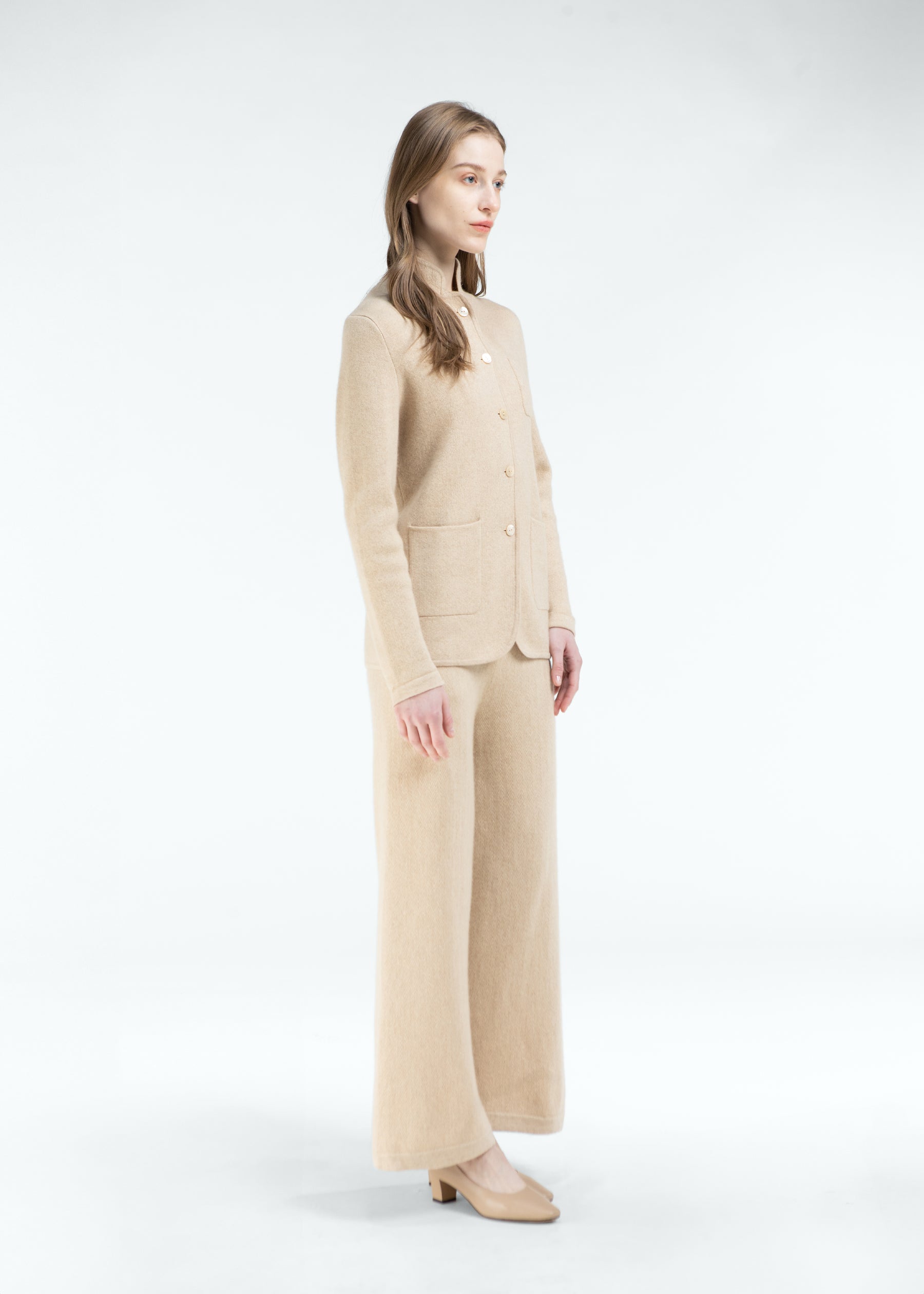 Arioso Wide-Leg Cashmere Trousers