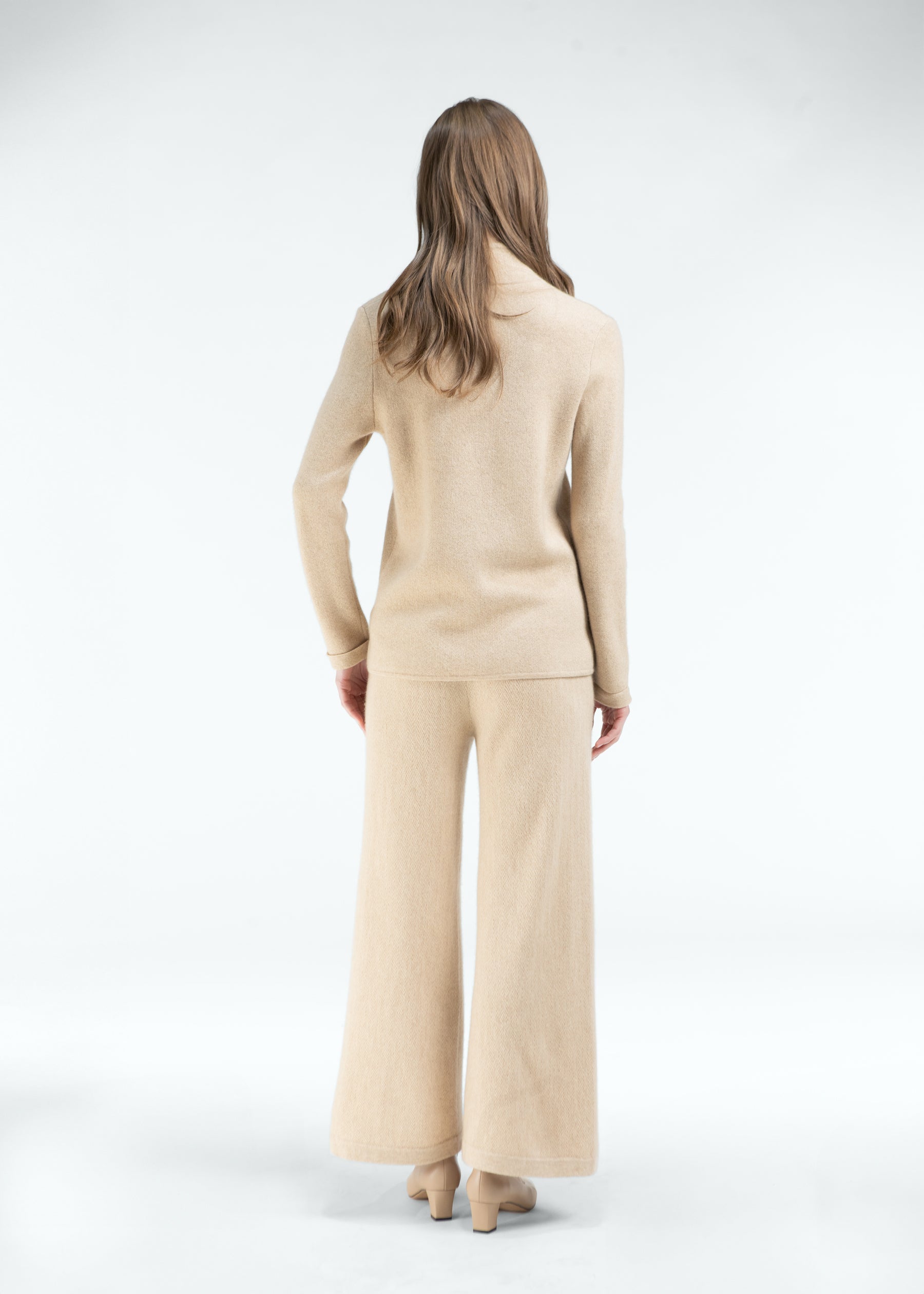 Arioso Wide-Leg Cashmere Trousers