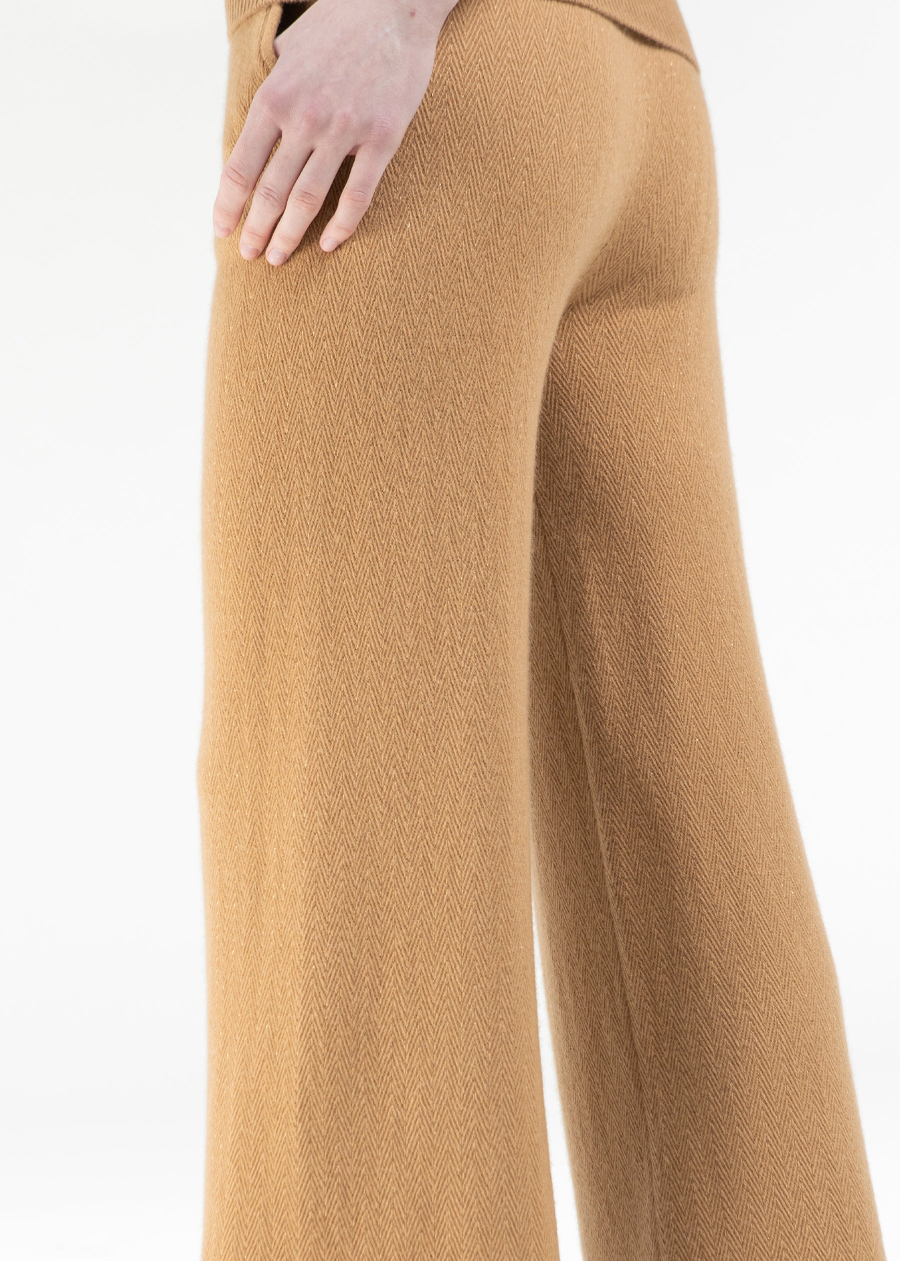 Arioso Wide-Leg Cashmere Trousers