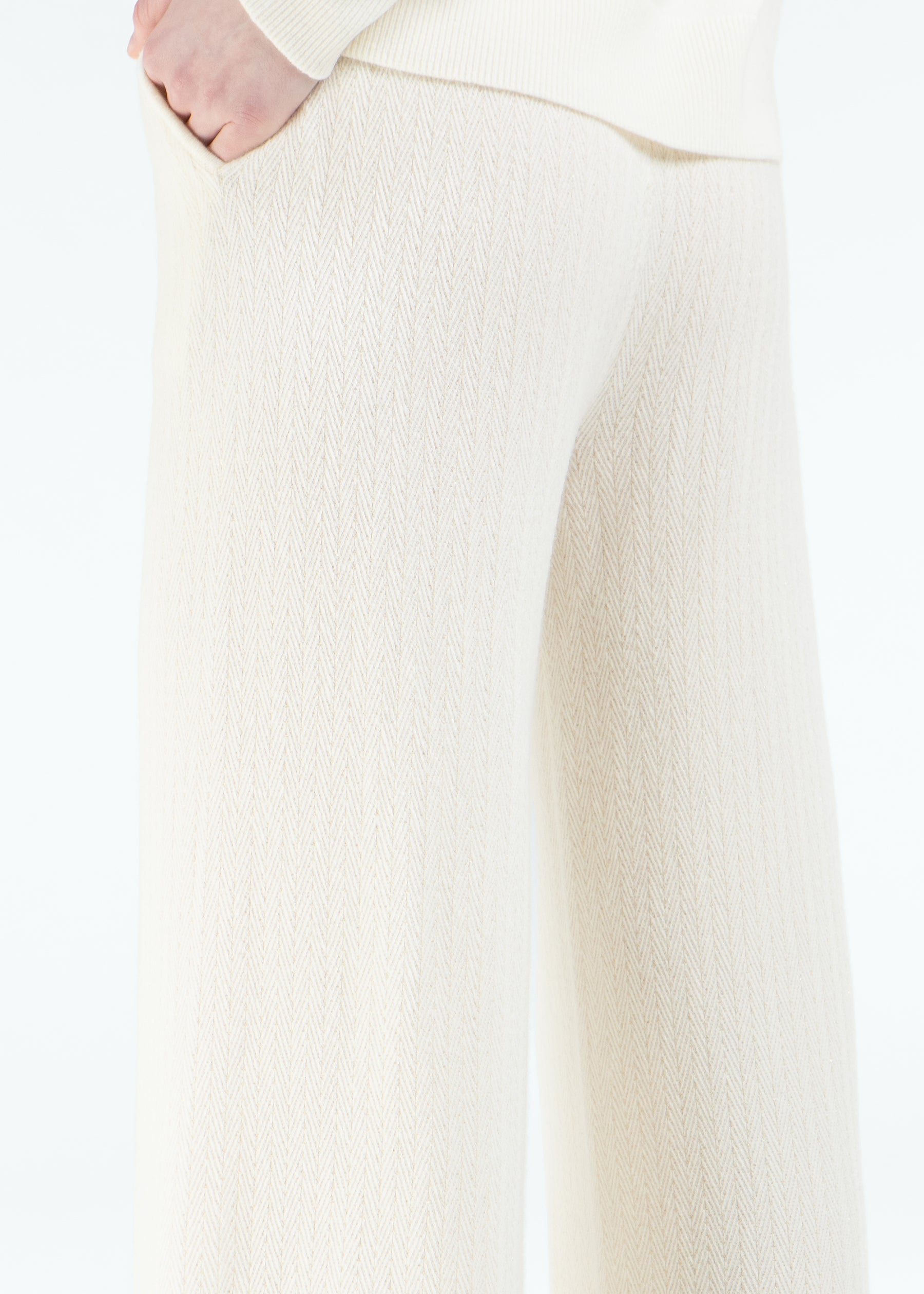 Arioso Wide-Leg Cashmere Trousers