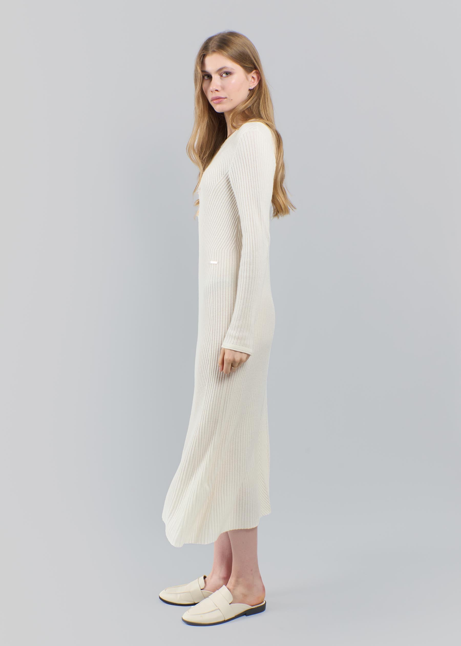 Venezia Ribbed Cashmere Maxi Dress