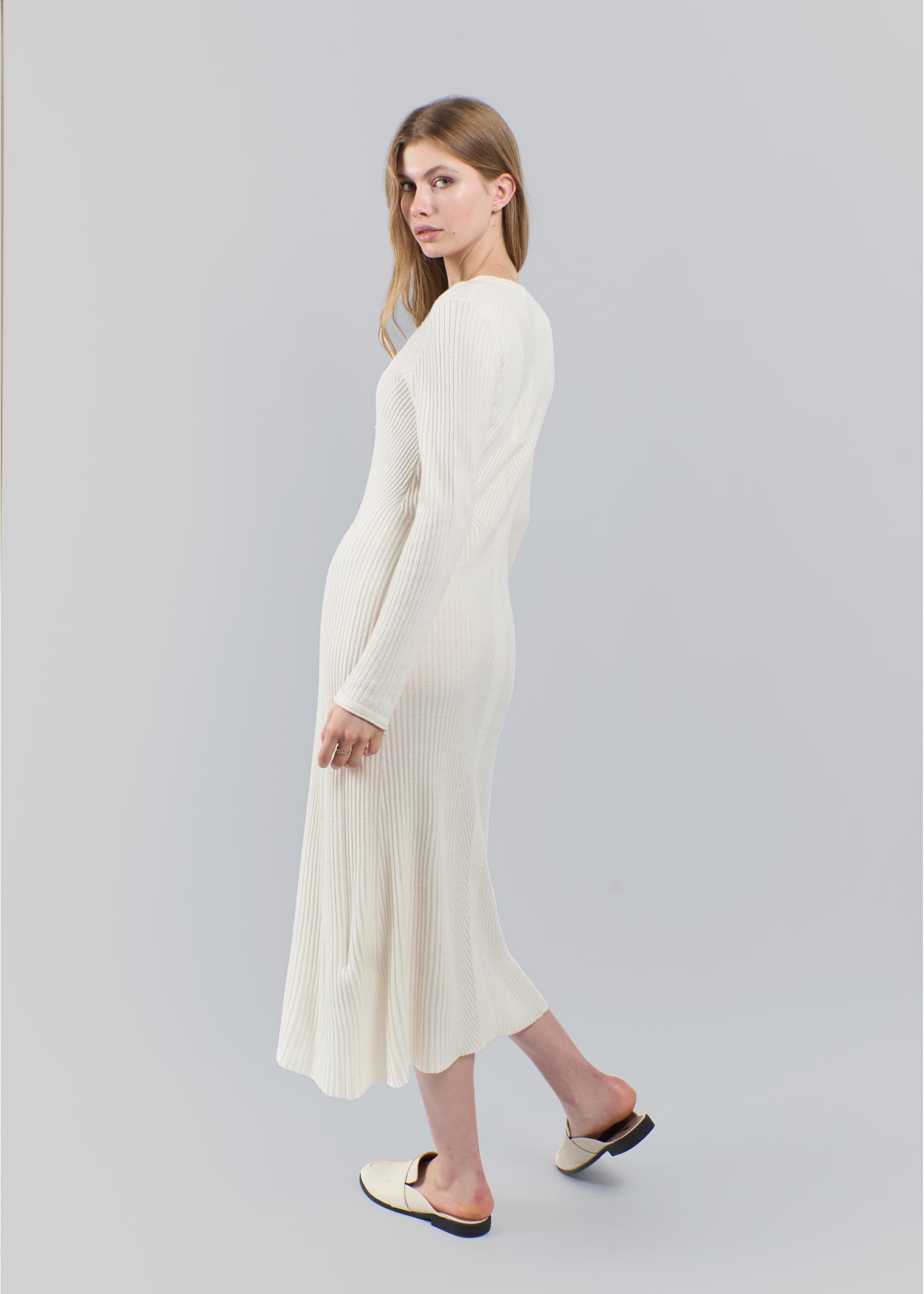 Venezia Ribbed Cashmere Maxi Dress