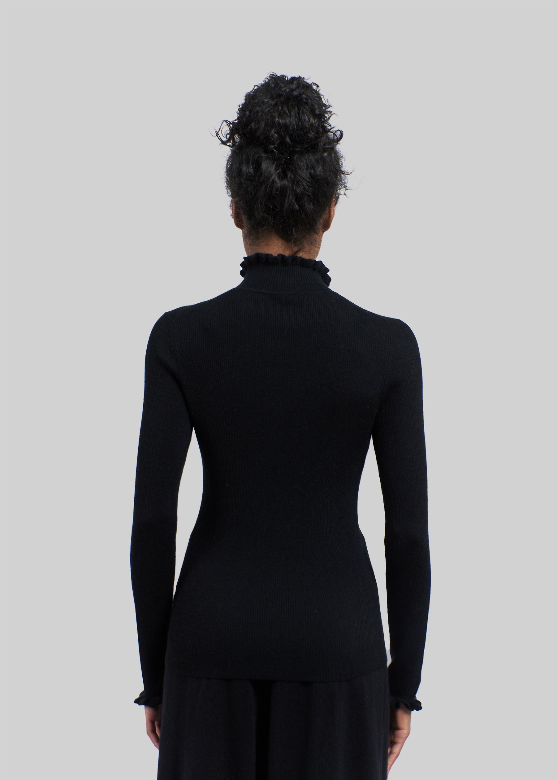 Volante Ruffle Turtleneck Jumper