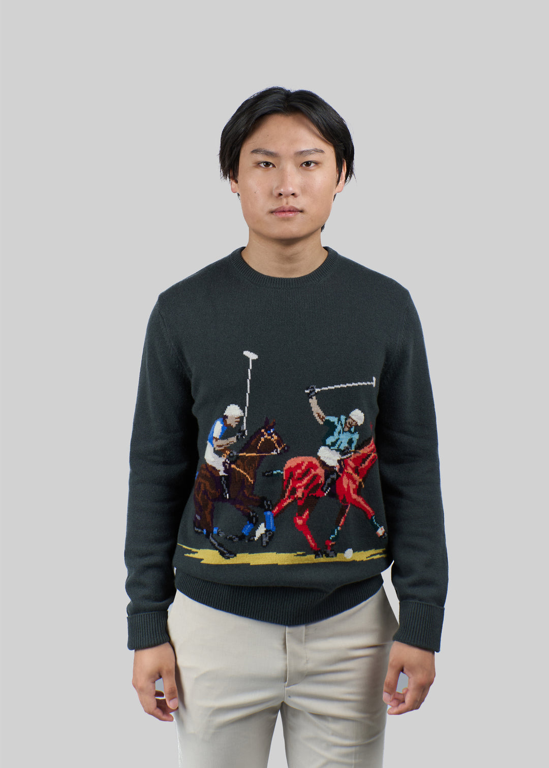 Cavallino Polo Intarsia Jumper