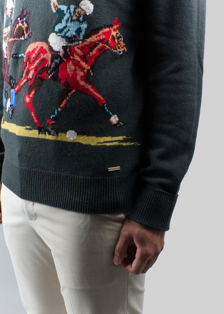 Cavallino Polo Intarsia Jumper