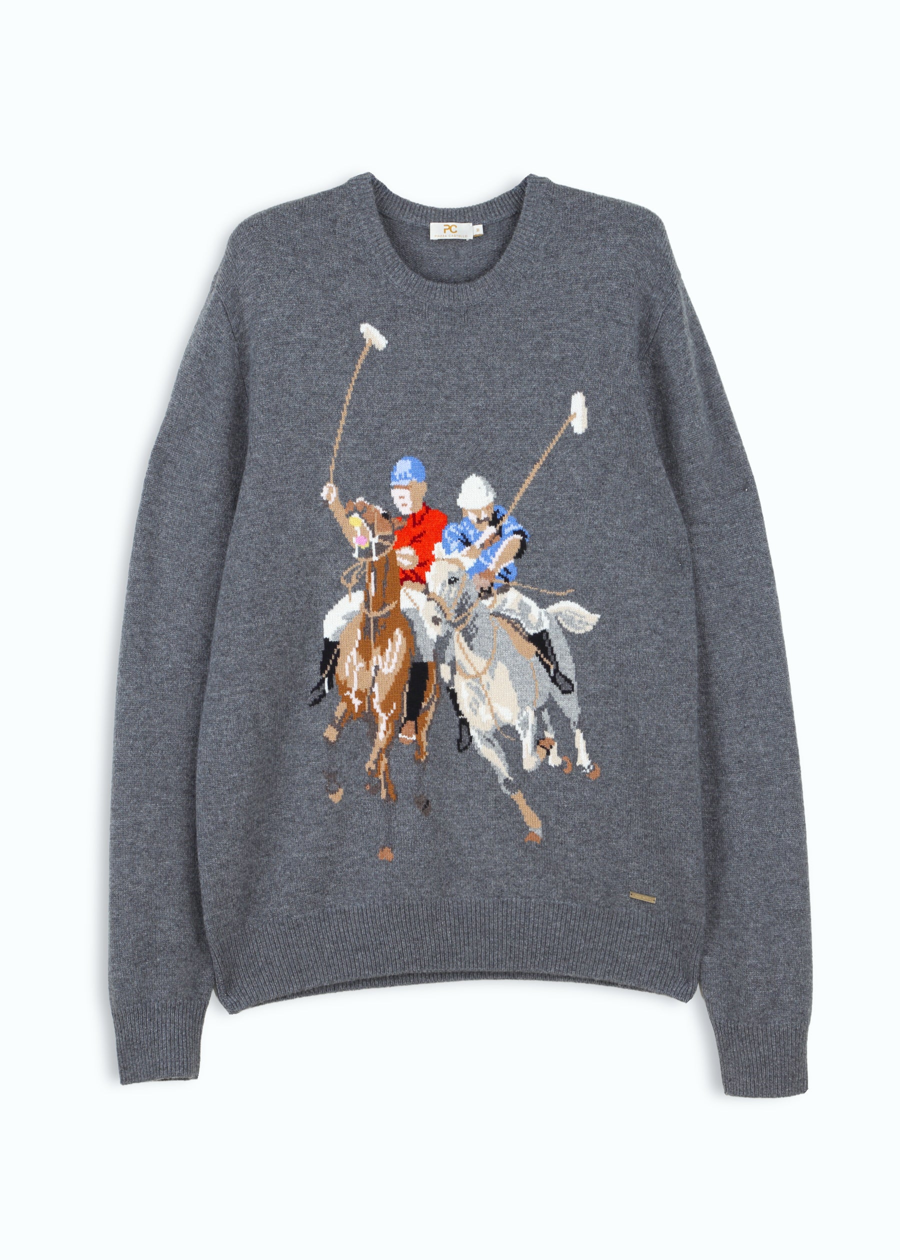 Cavallino Men's Polo Intarsia Jumper