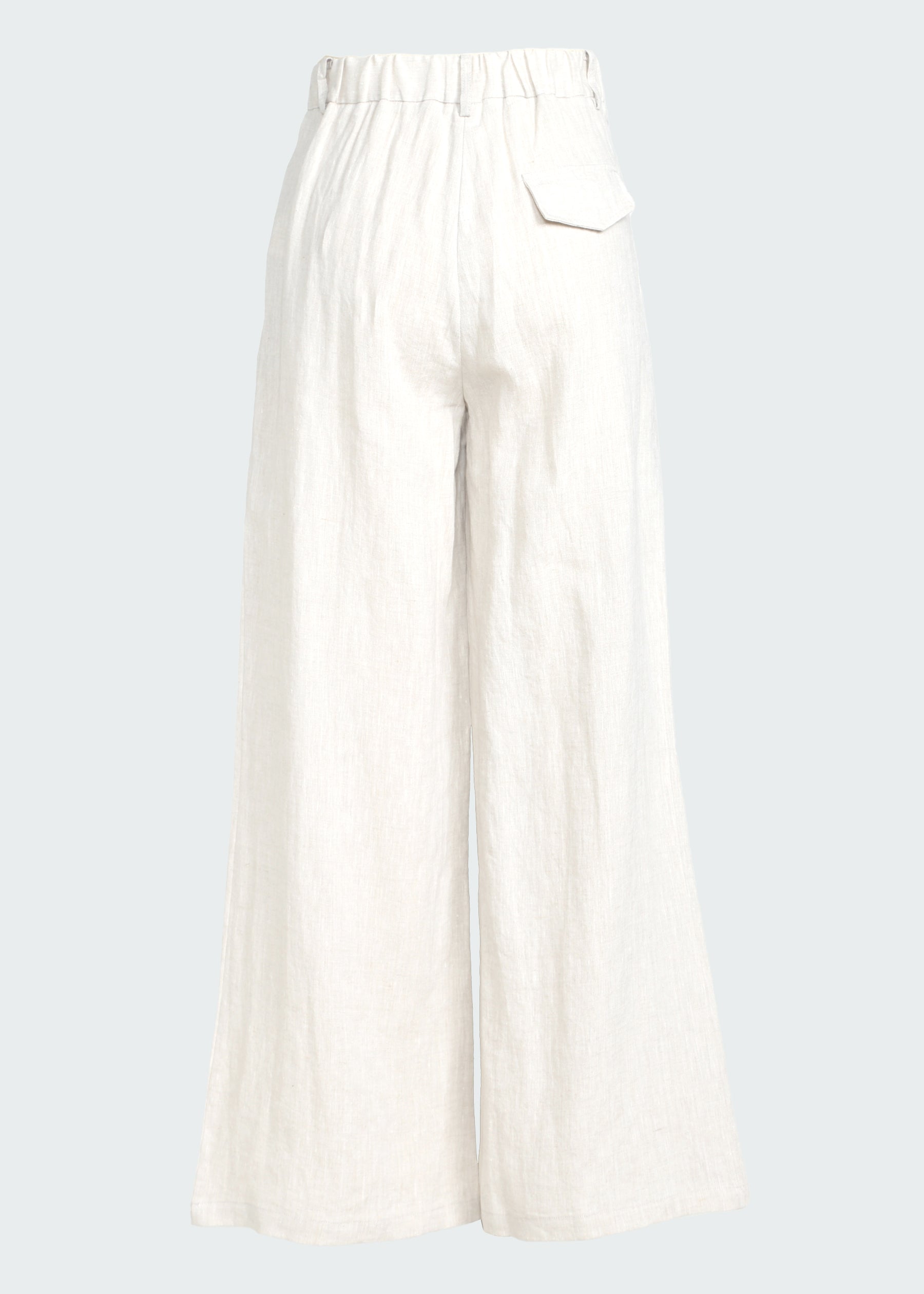 Wide-Leg Linen Trousers